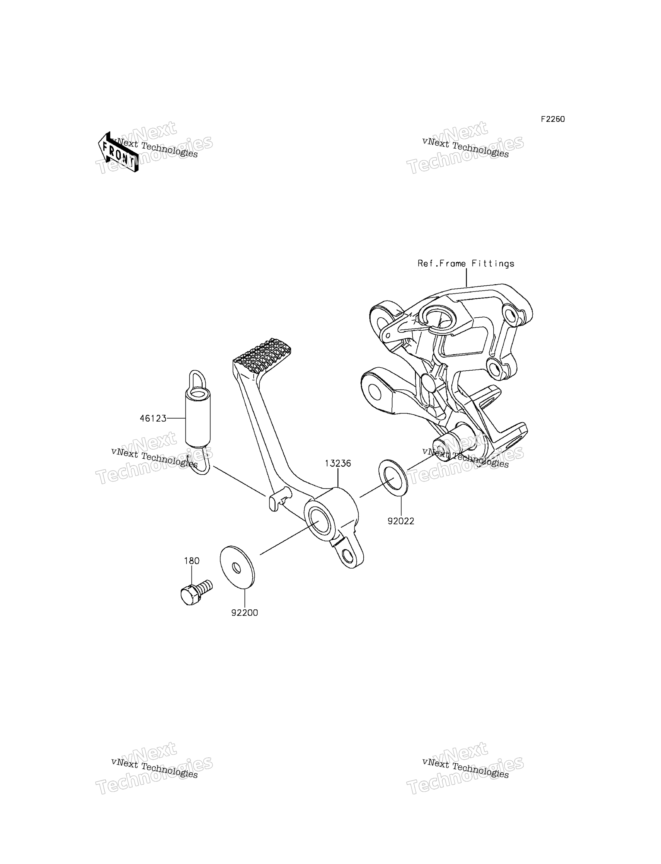Тормоз Pedal/Torque Link