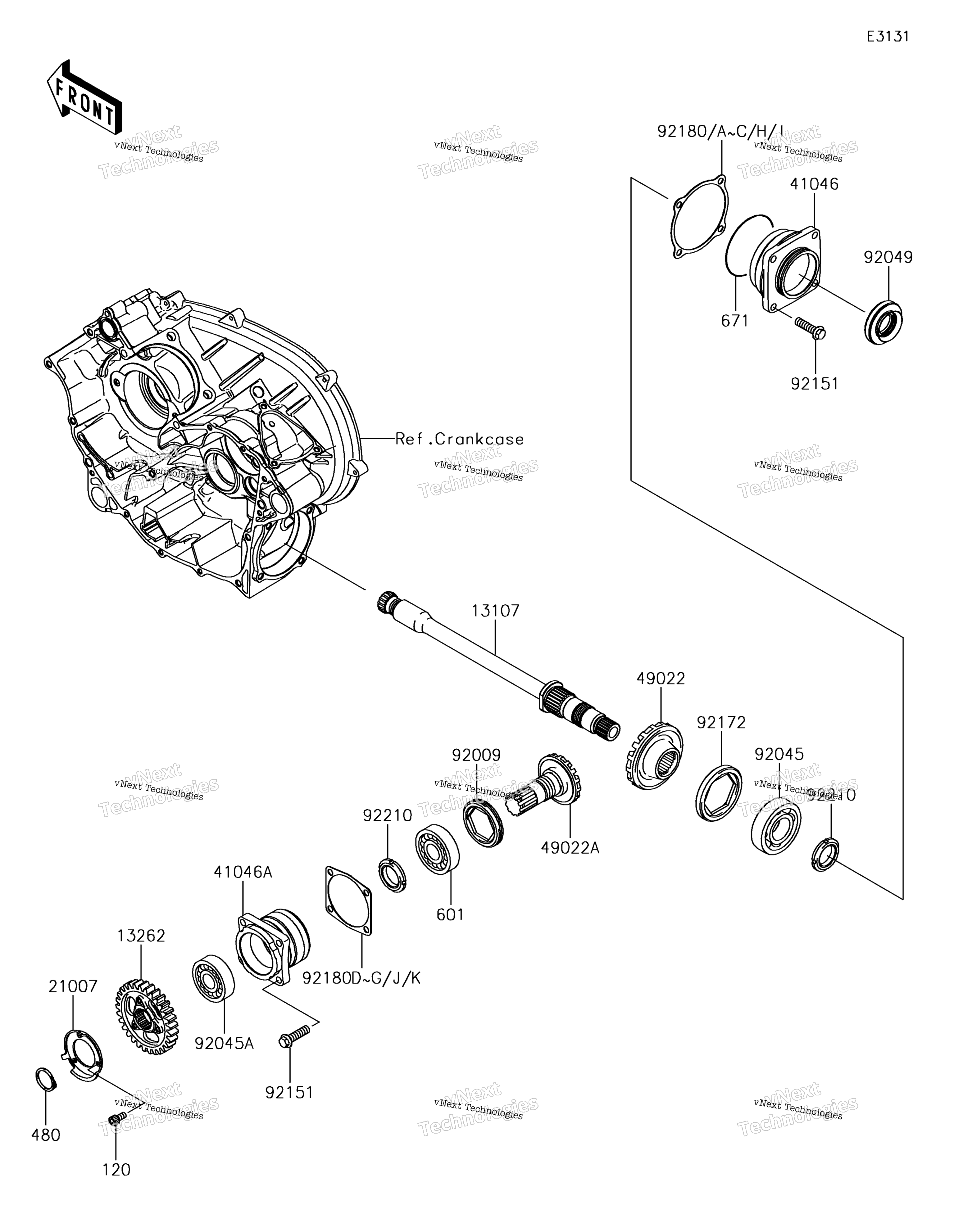 Передняя часть Bevel Gear