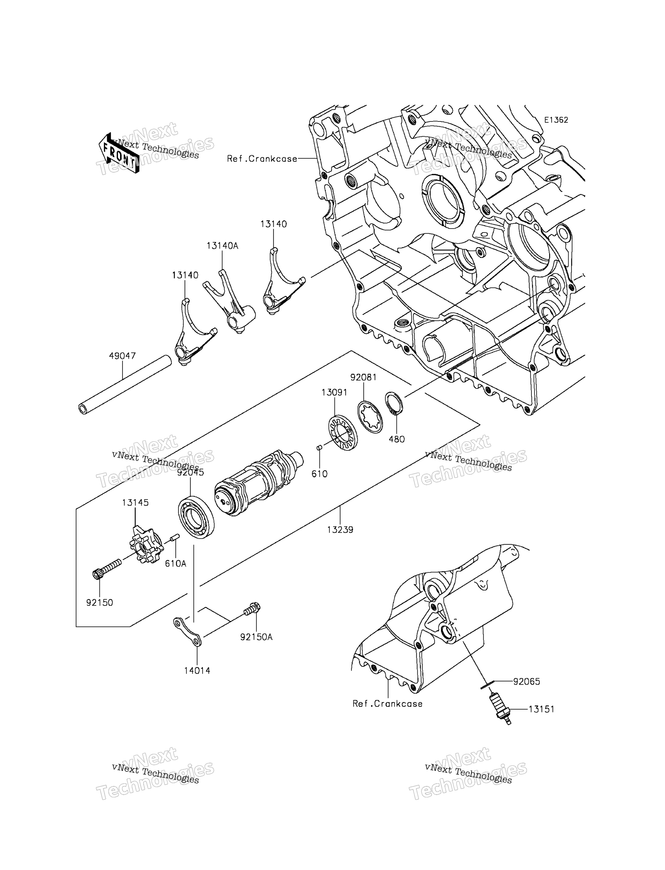 передача Change Drum / Shift Fork(S)