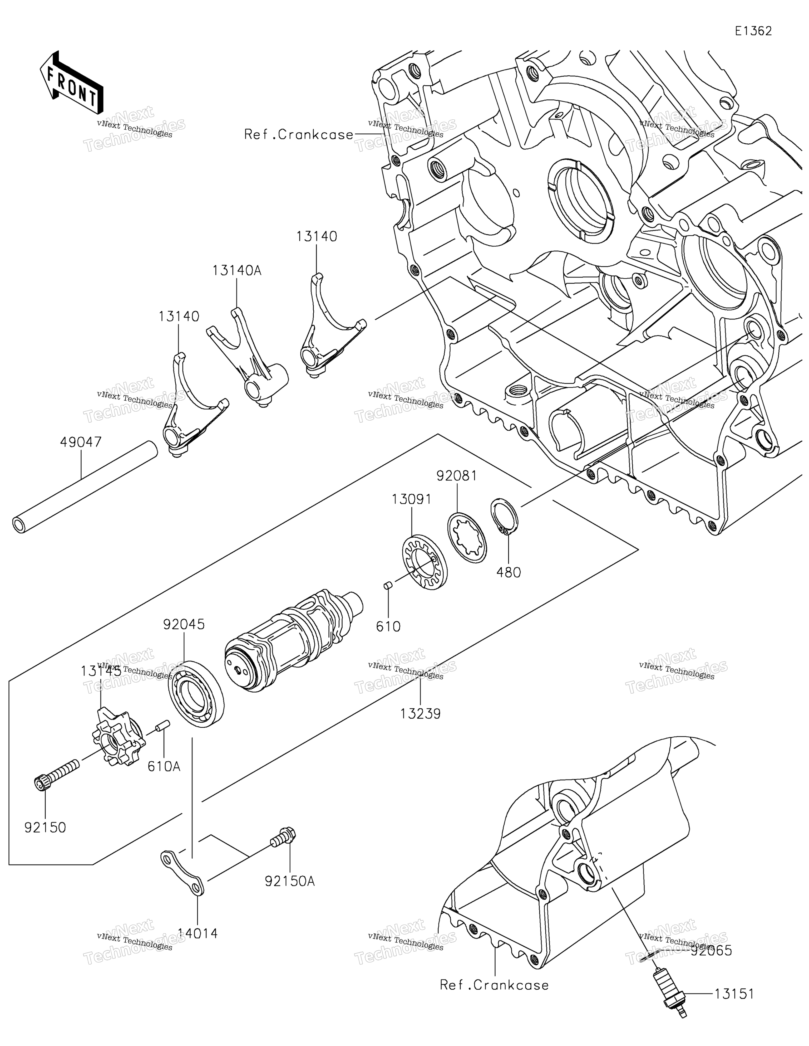 передача Change Drum / Shift Fork(S)