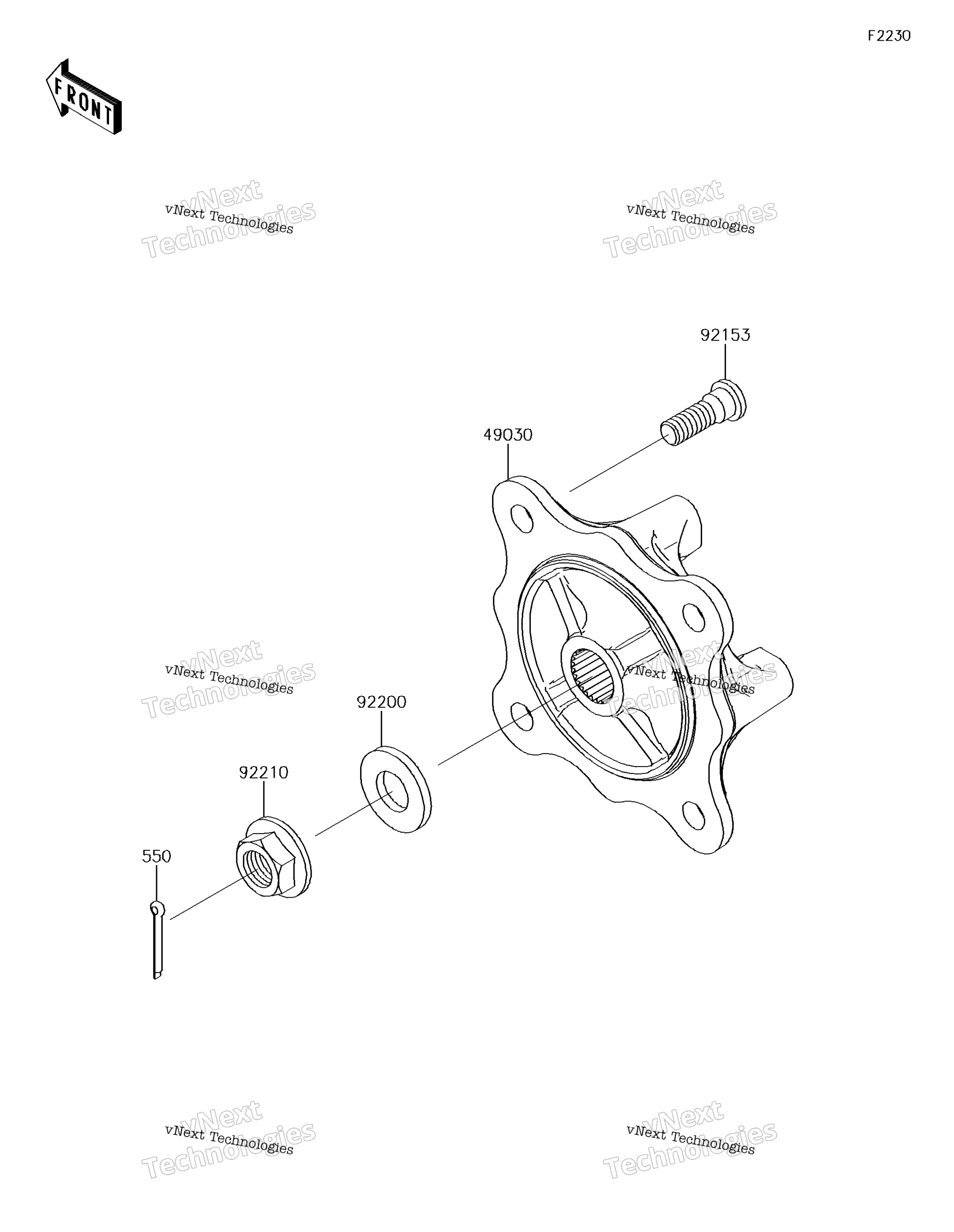 Передняя часть Hubs/Brakes
