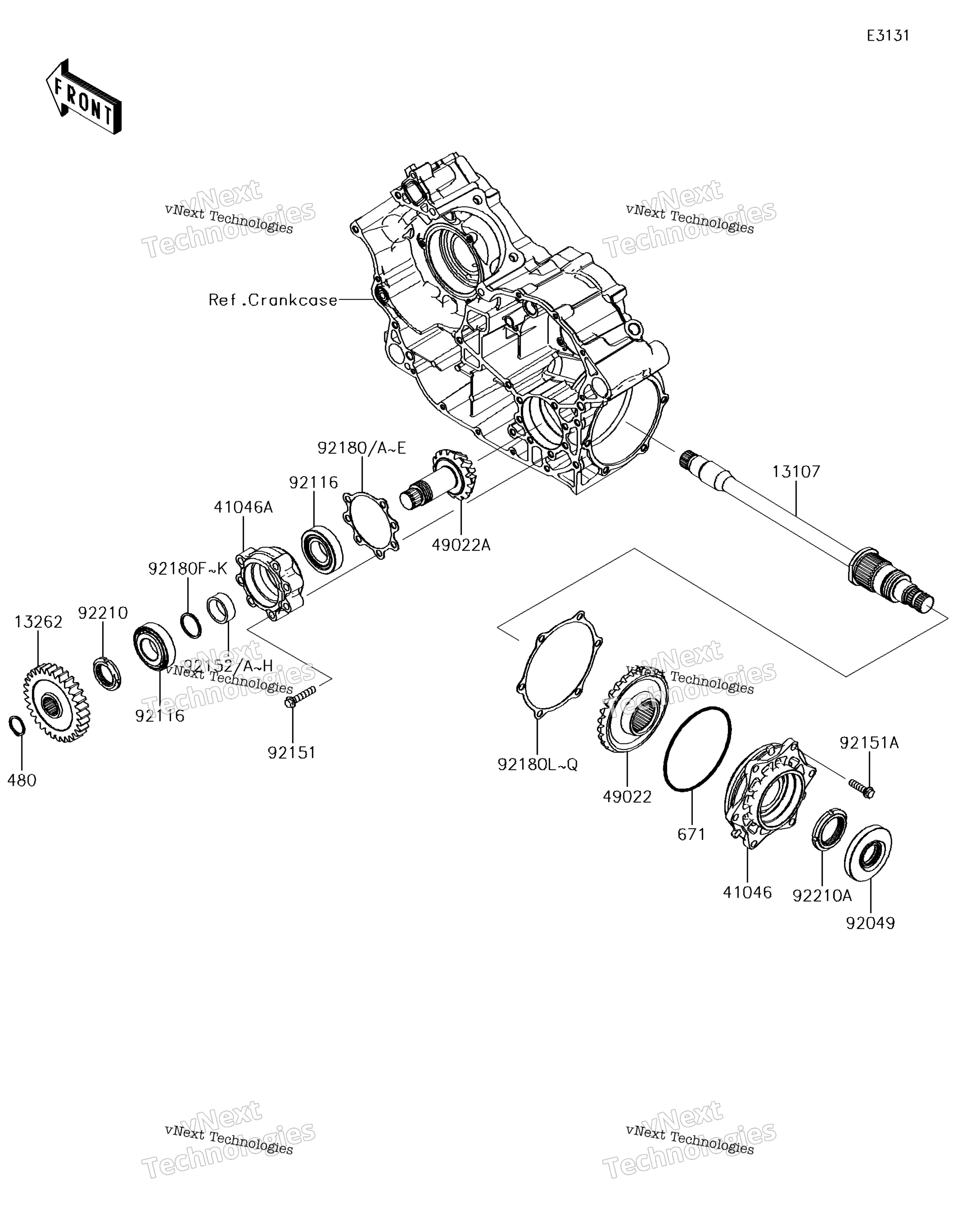 Передняя часть Bevel Gear