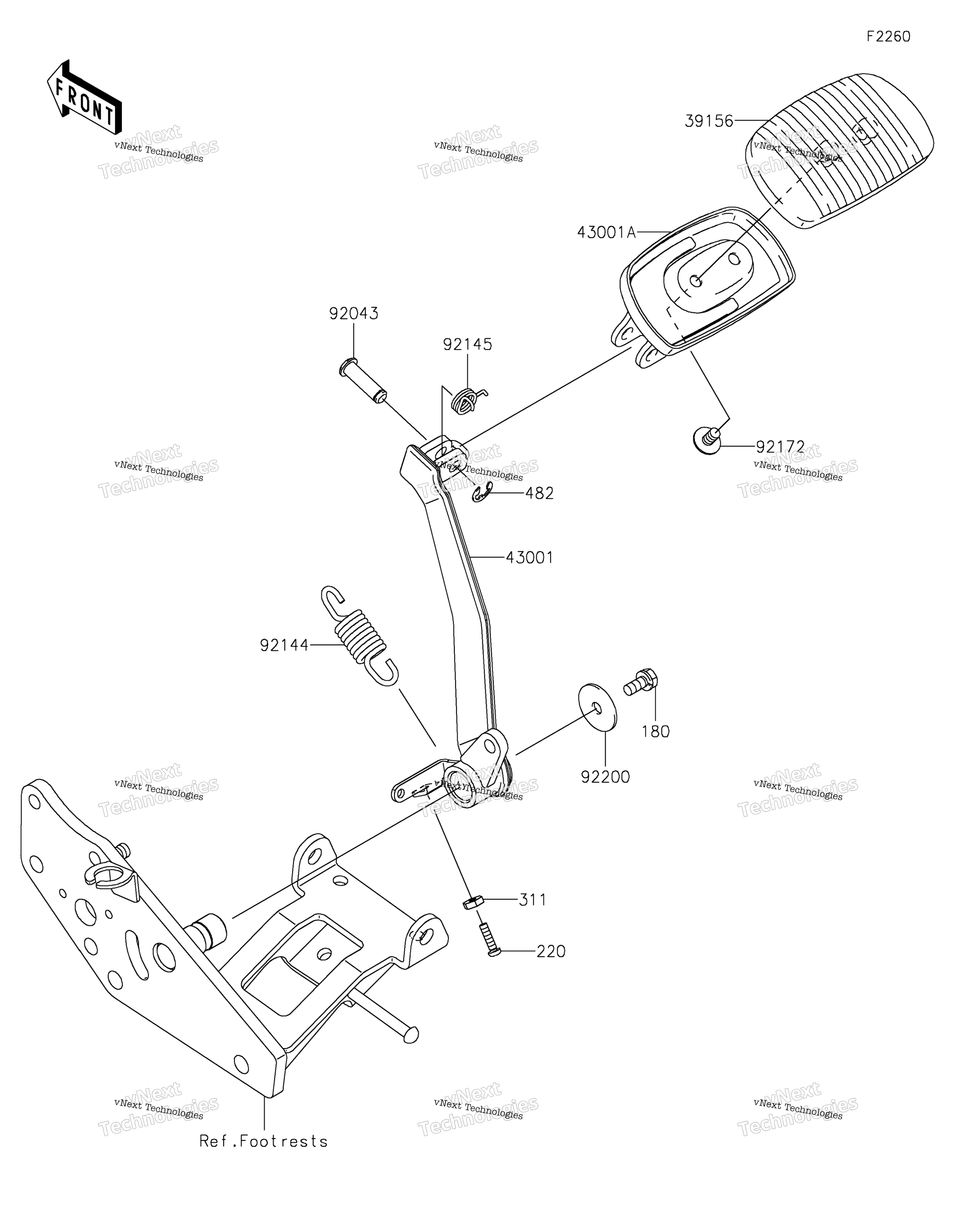 Тормоз Pedal/Torque Link