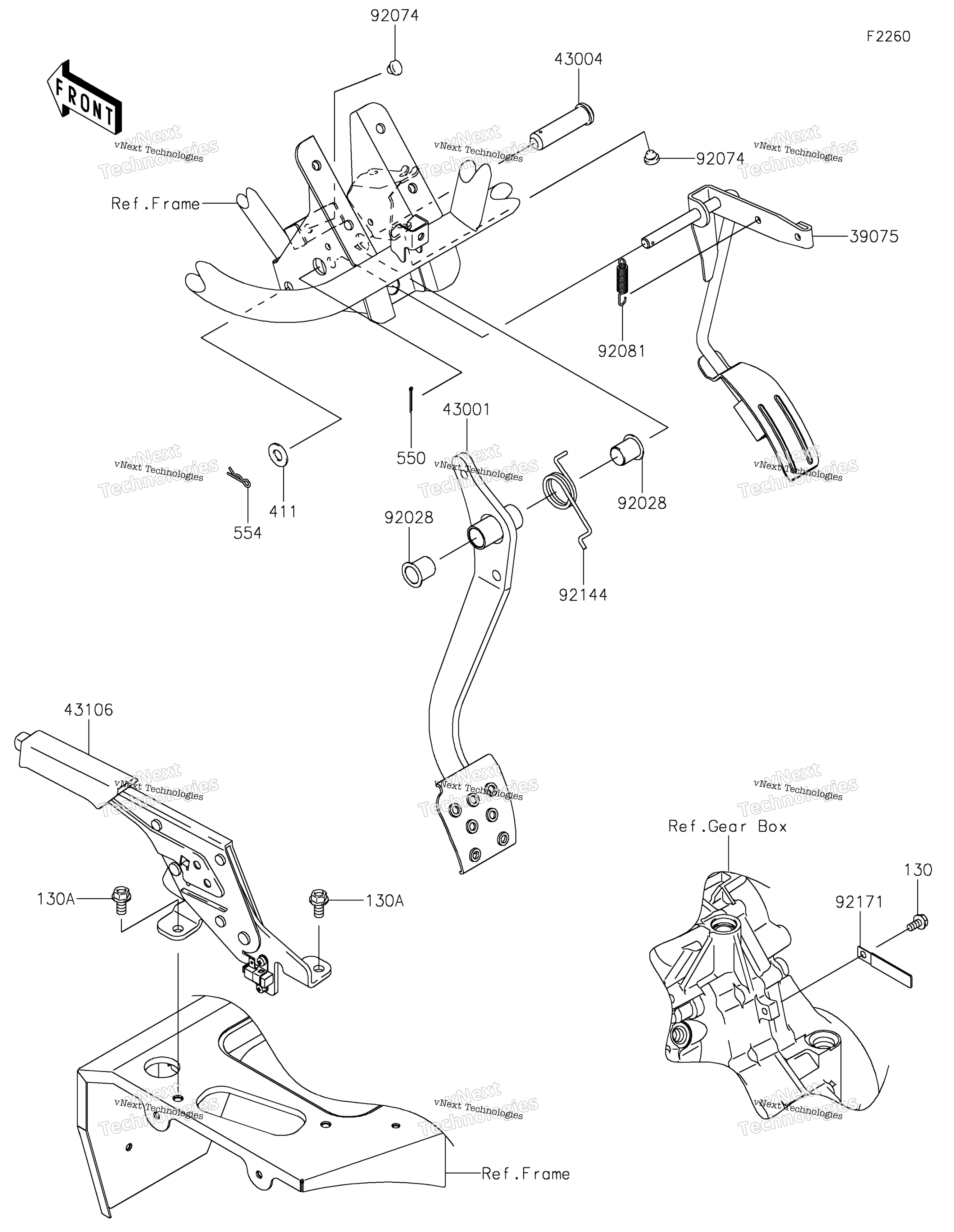 Тормоз Pedal/Throttle Lever