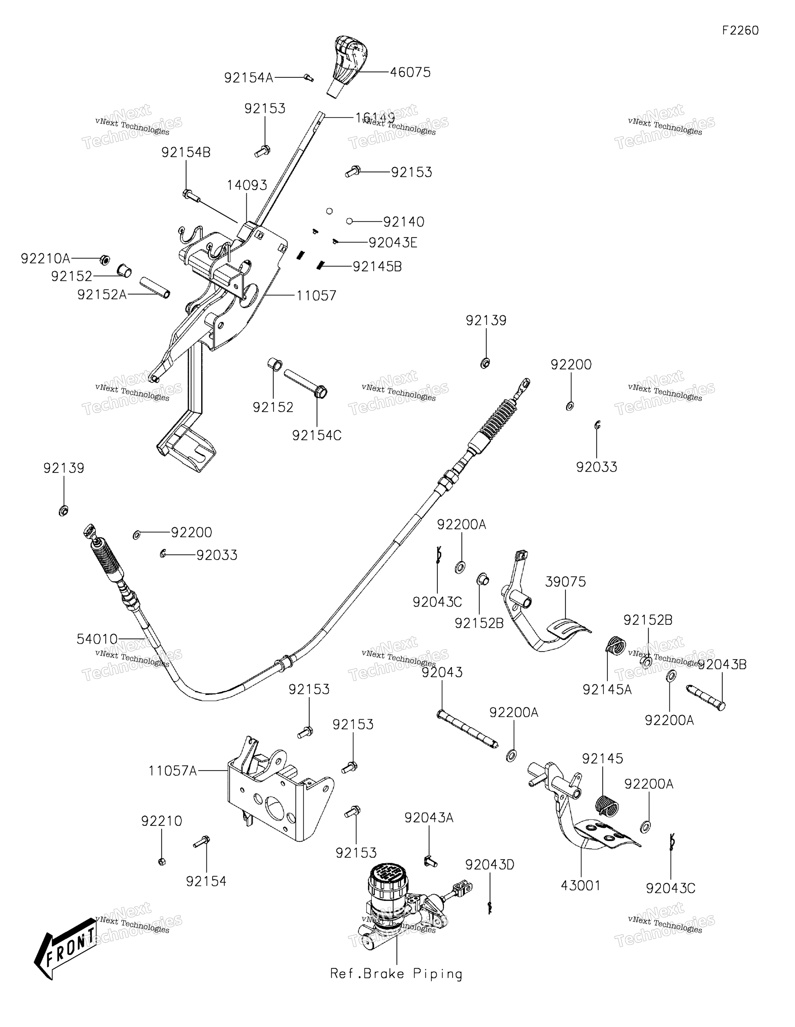 Тормоз Pedal/Throttle Lever