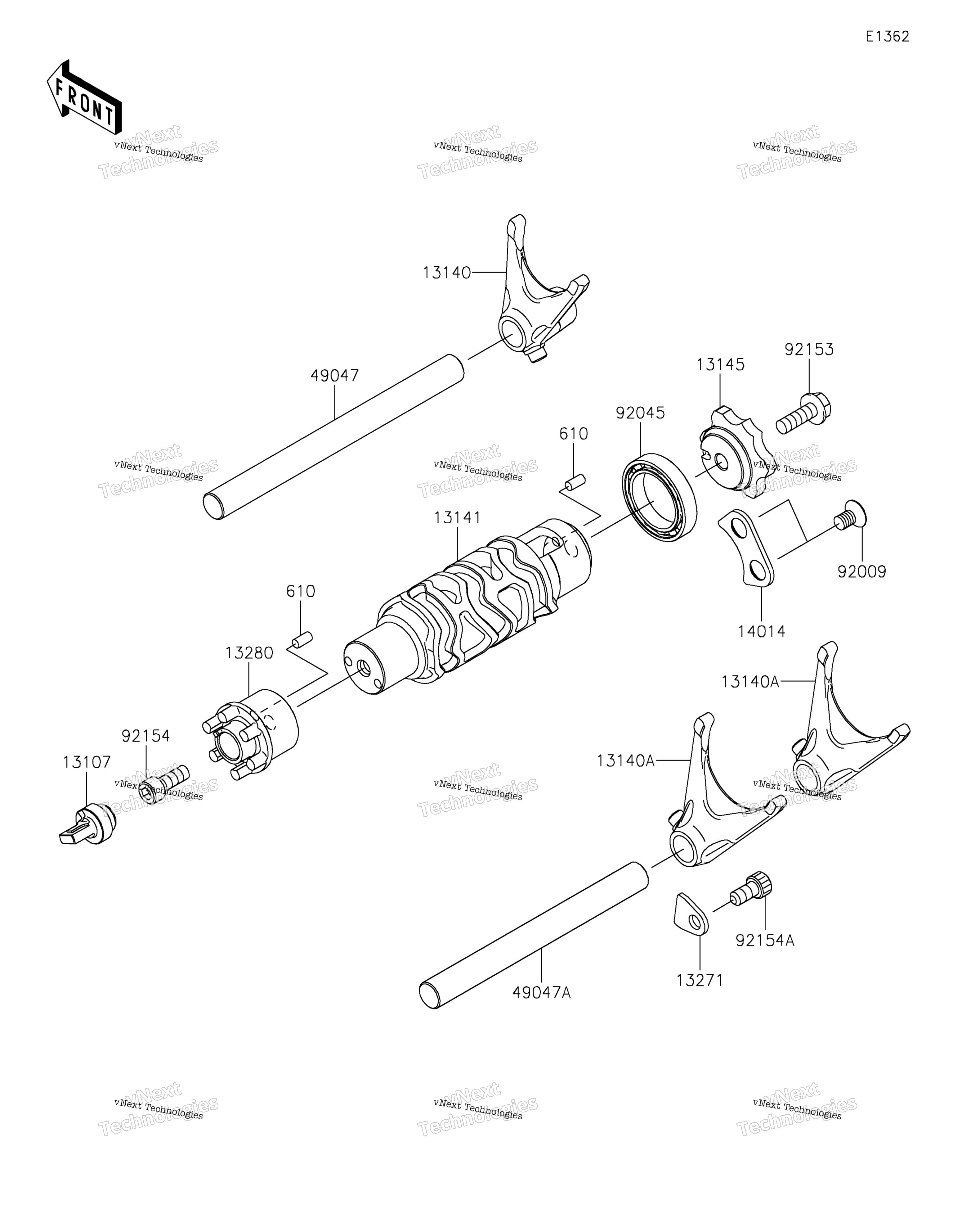 передача Change Drum / Shift Fork(S)