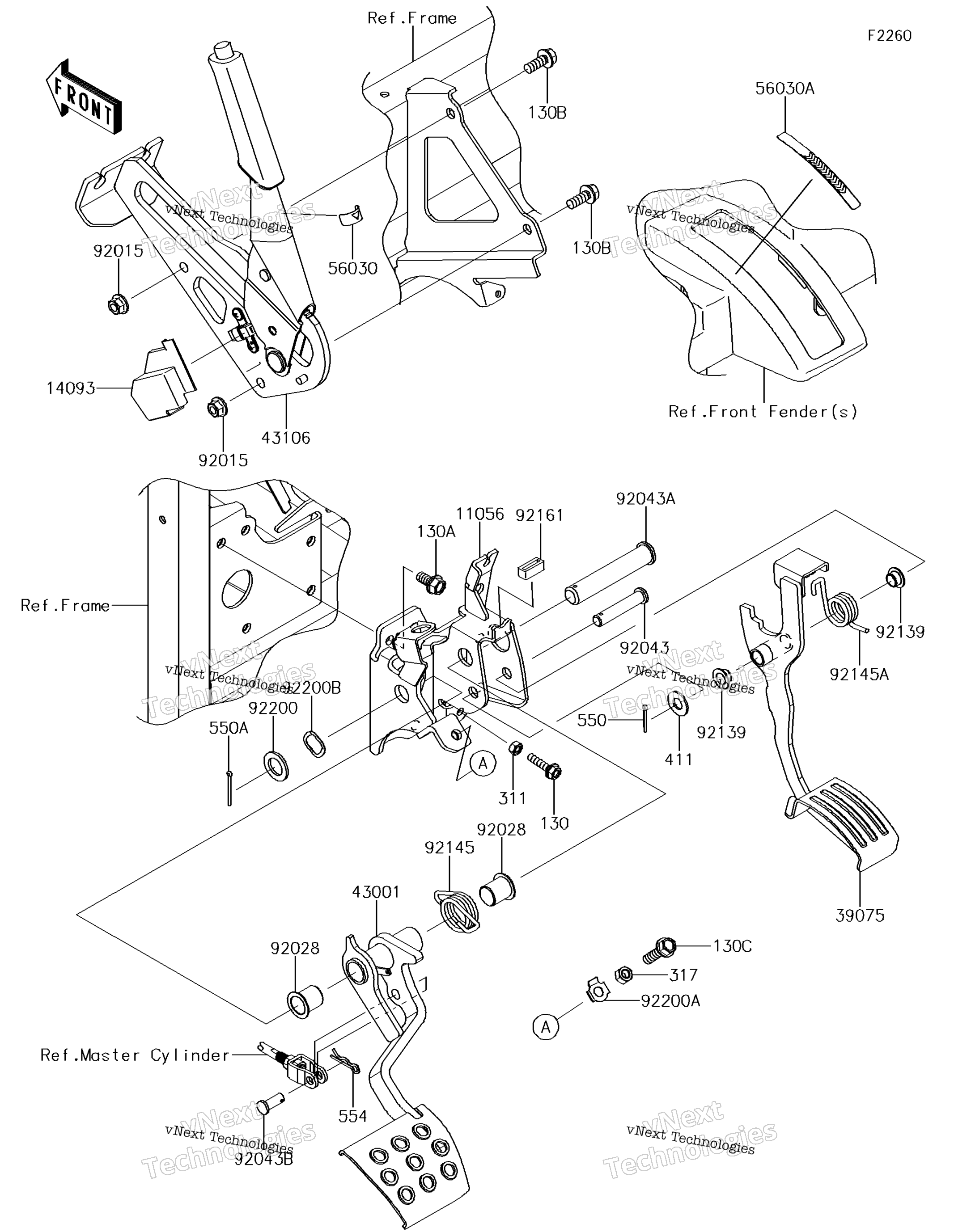 Тормоз Pedal/Throttle Lever(Ehf)