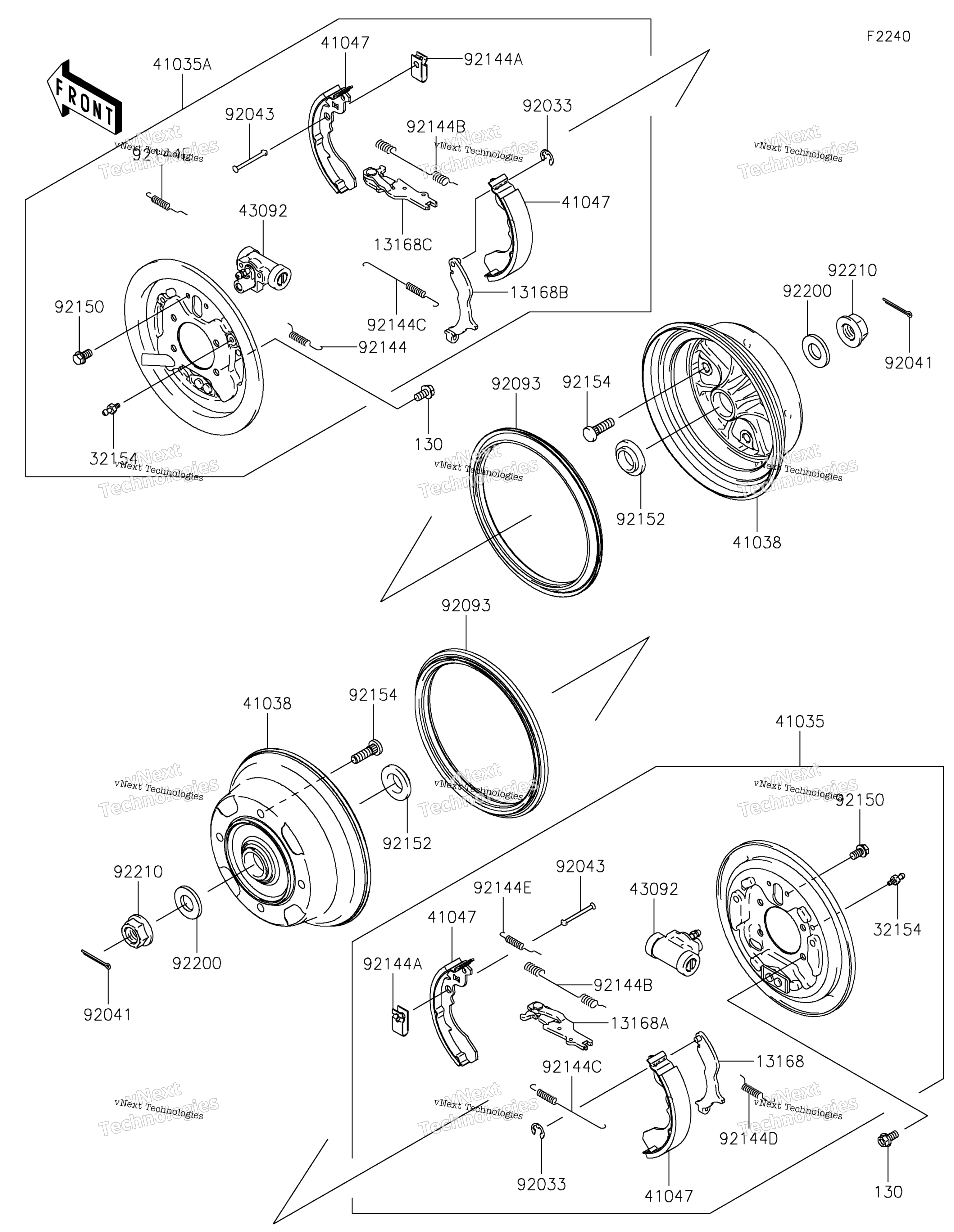 задний Hubs / Brakes