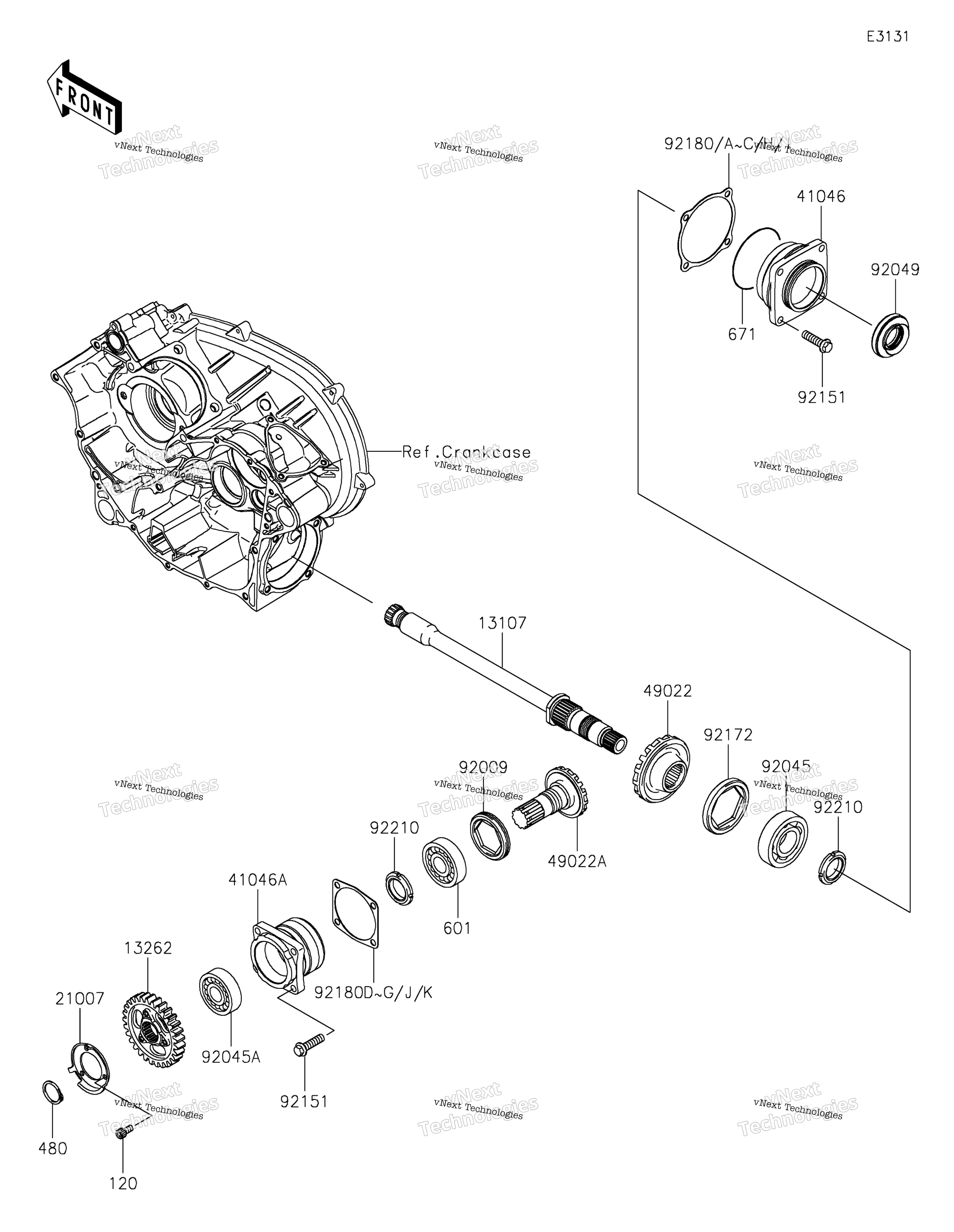 Передняя часть Bevel Gear