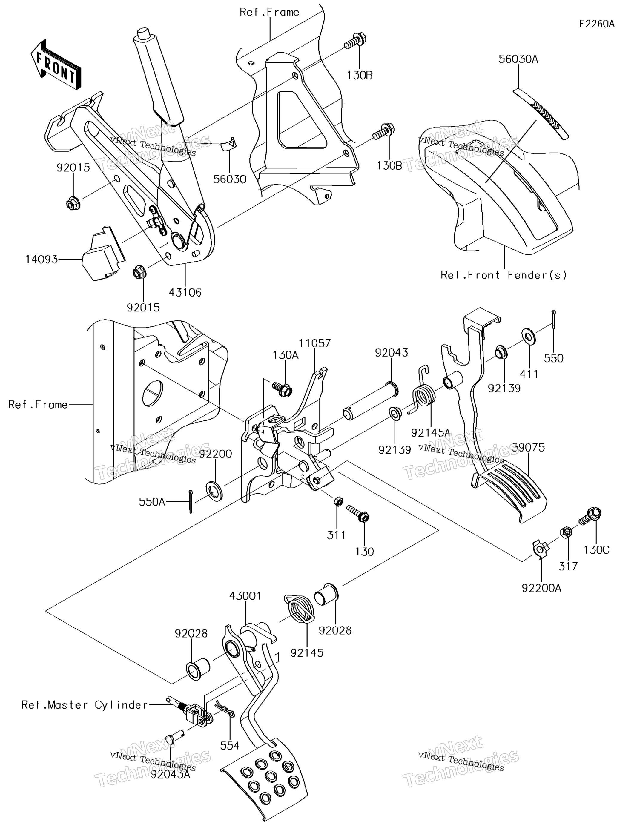 Тормоз Pedal/Throttle Lever(Ajf)