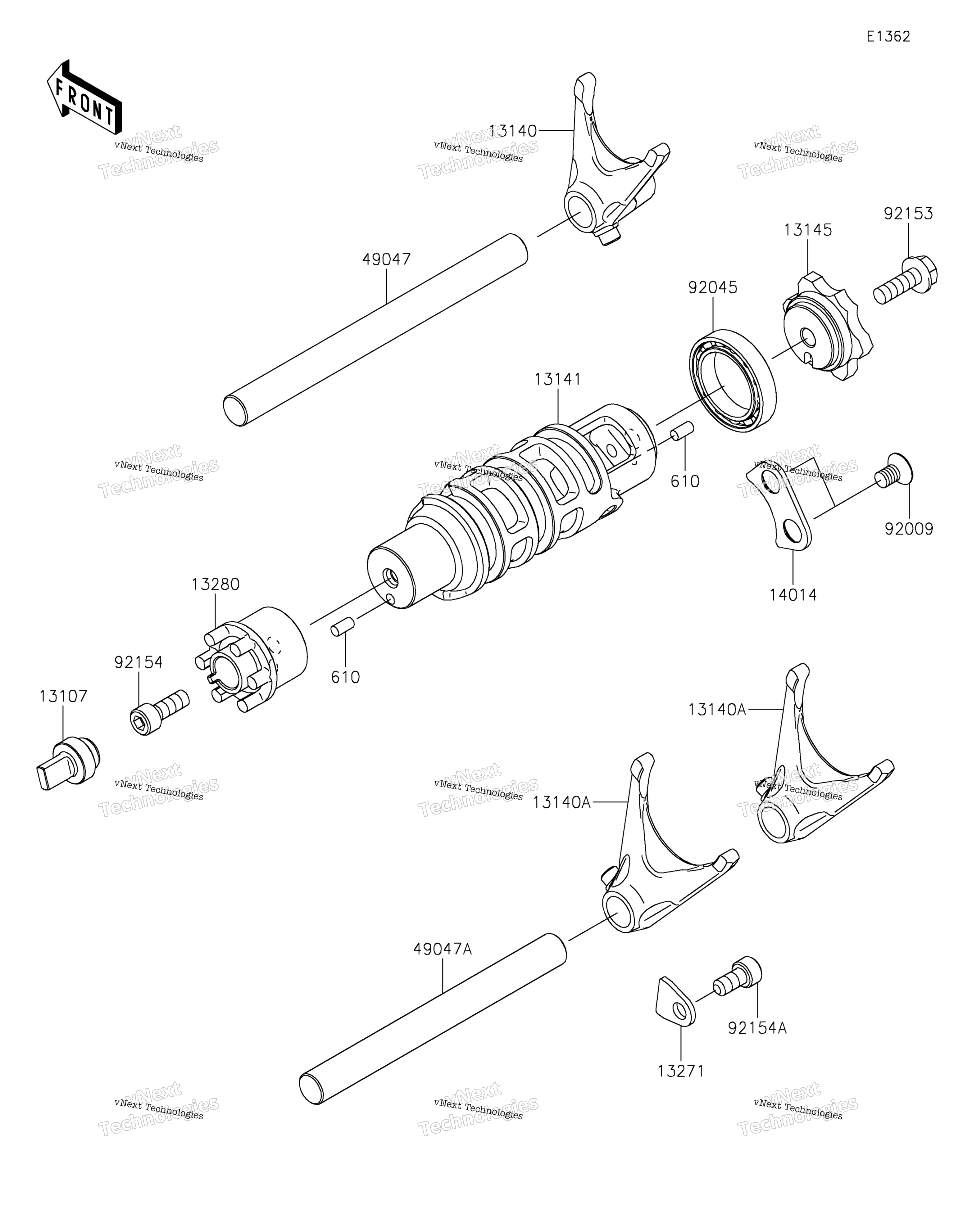 передача Change Drum / Shift Fork(S)