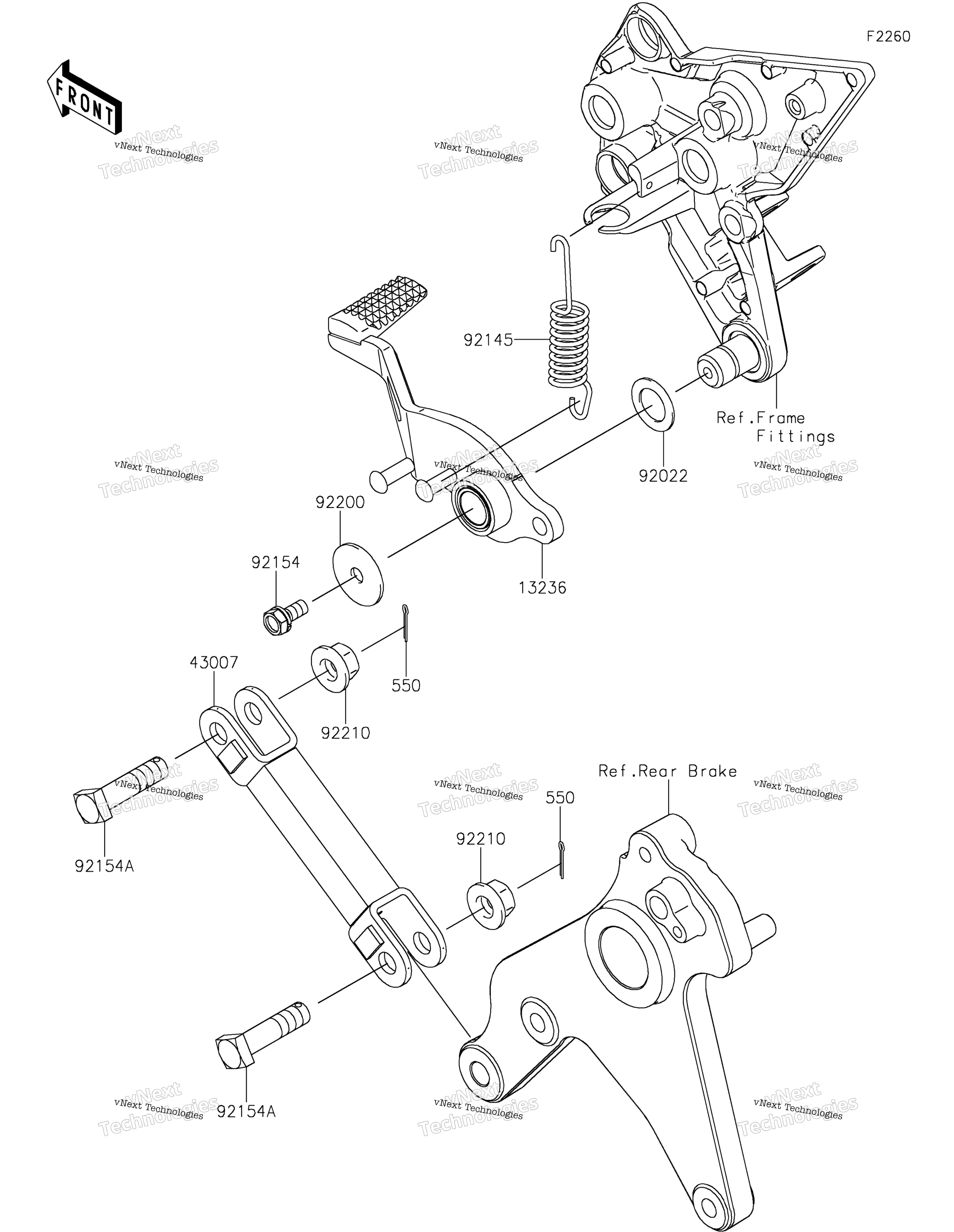 Тормоз Pedal/Torque Link