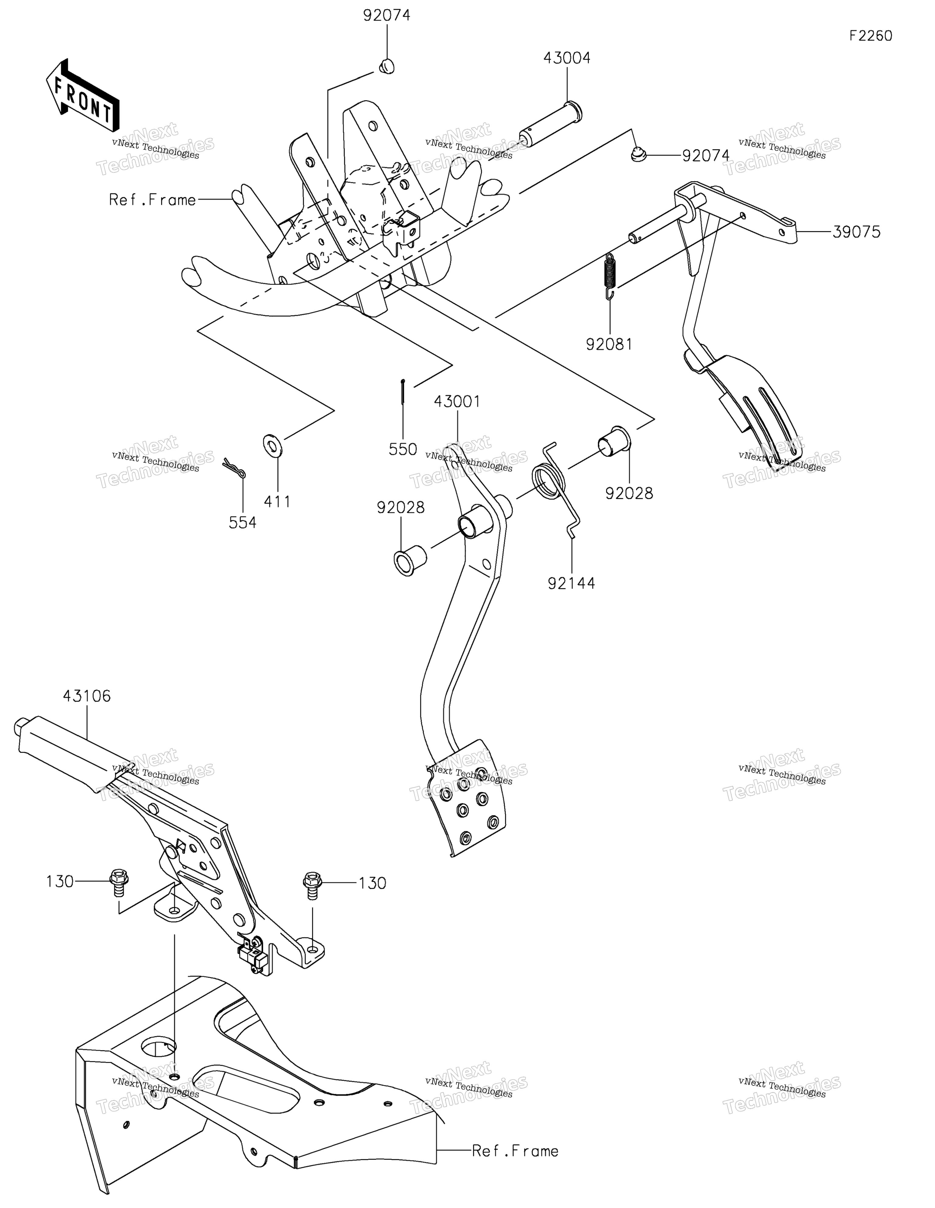 Тормоз Pedal/Throttle Lever