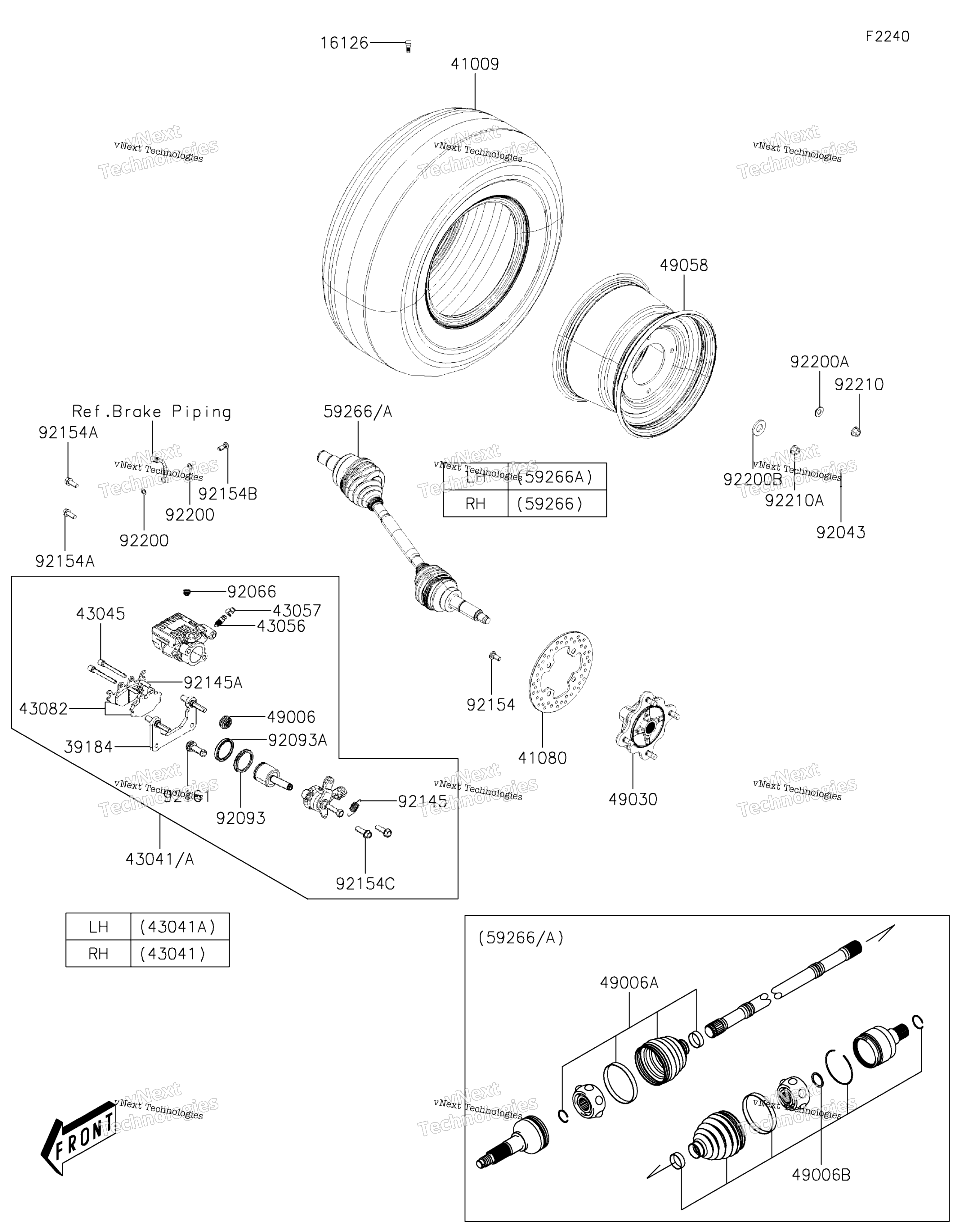 задний Hubs / Brakes