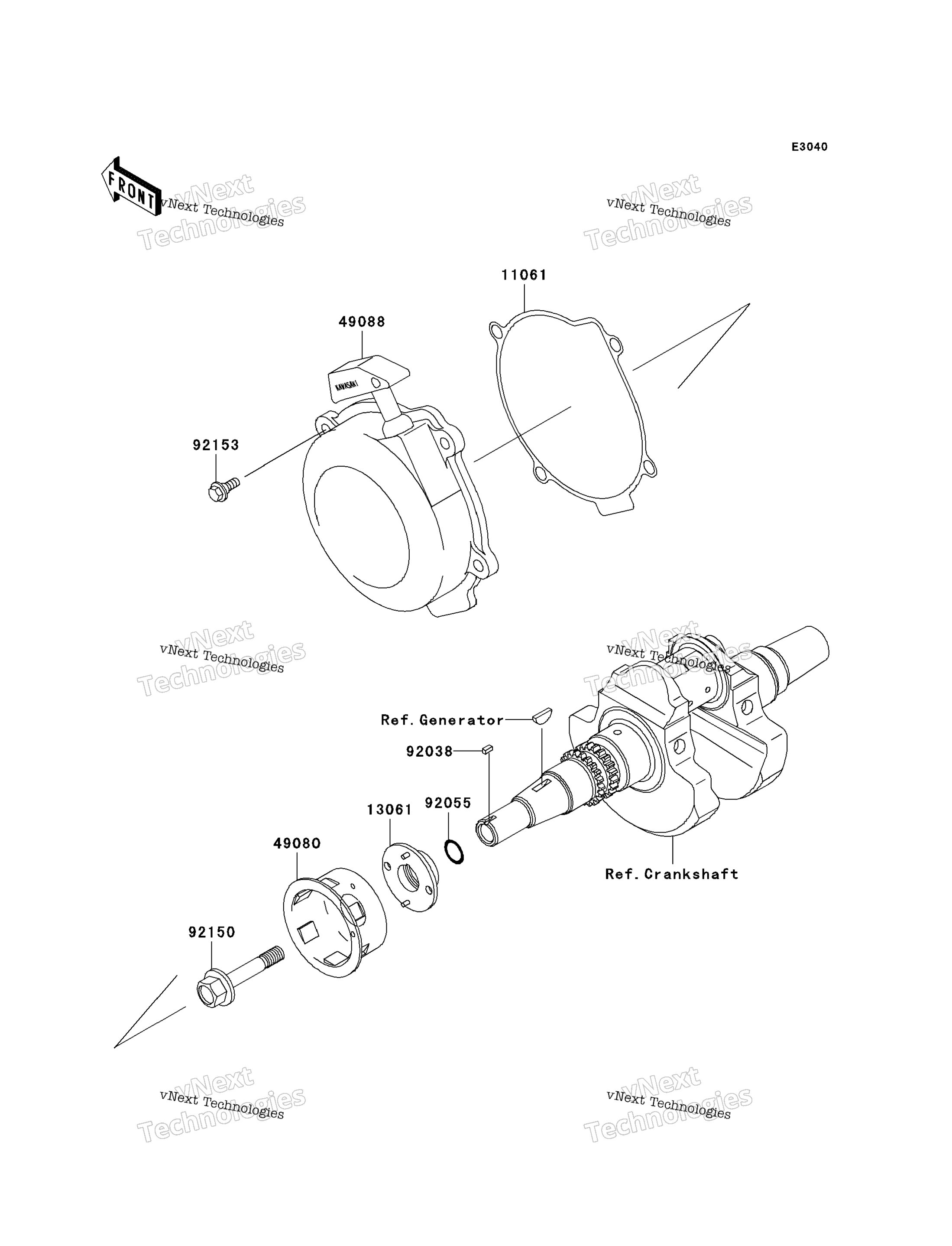 Ручной стартер Starter (-Vf650ae640351)