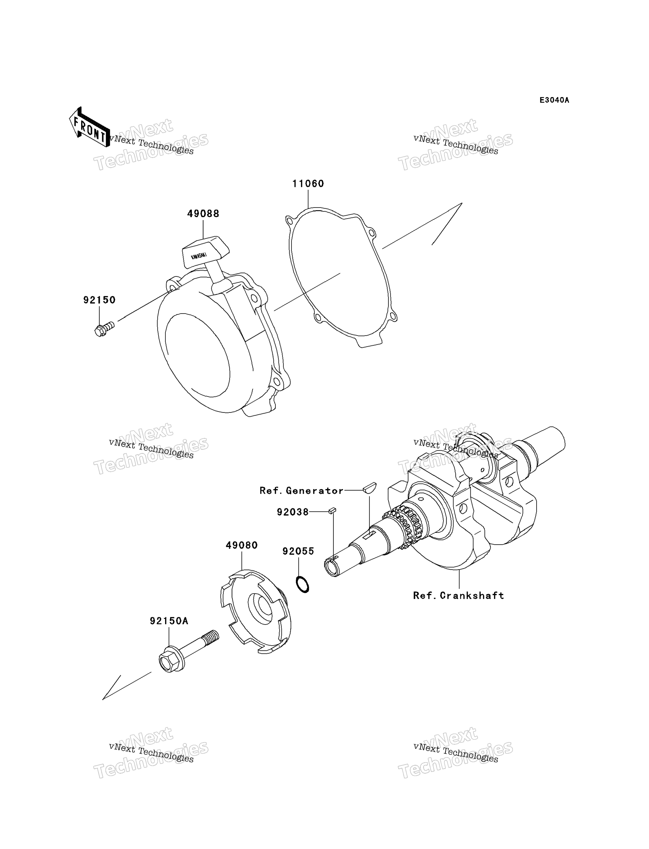 Ручной стартер Starter (Vf650ae640352-)