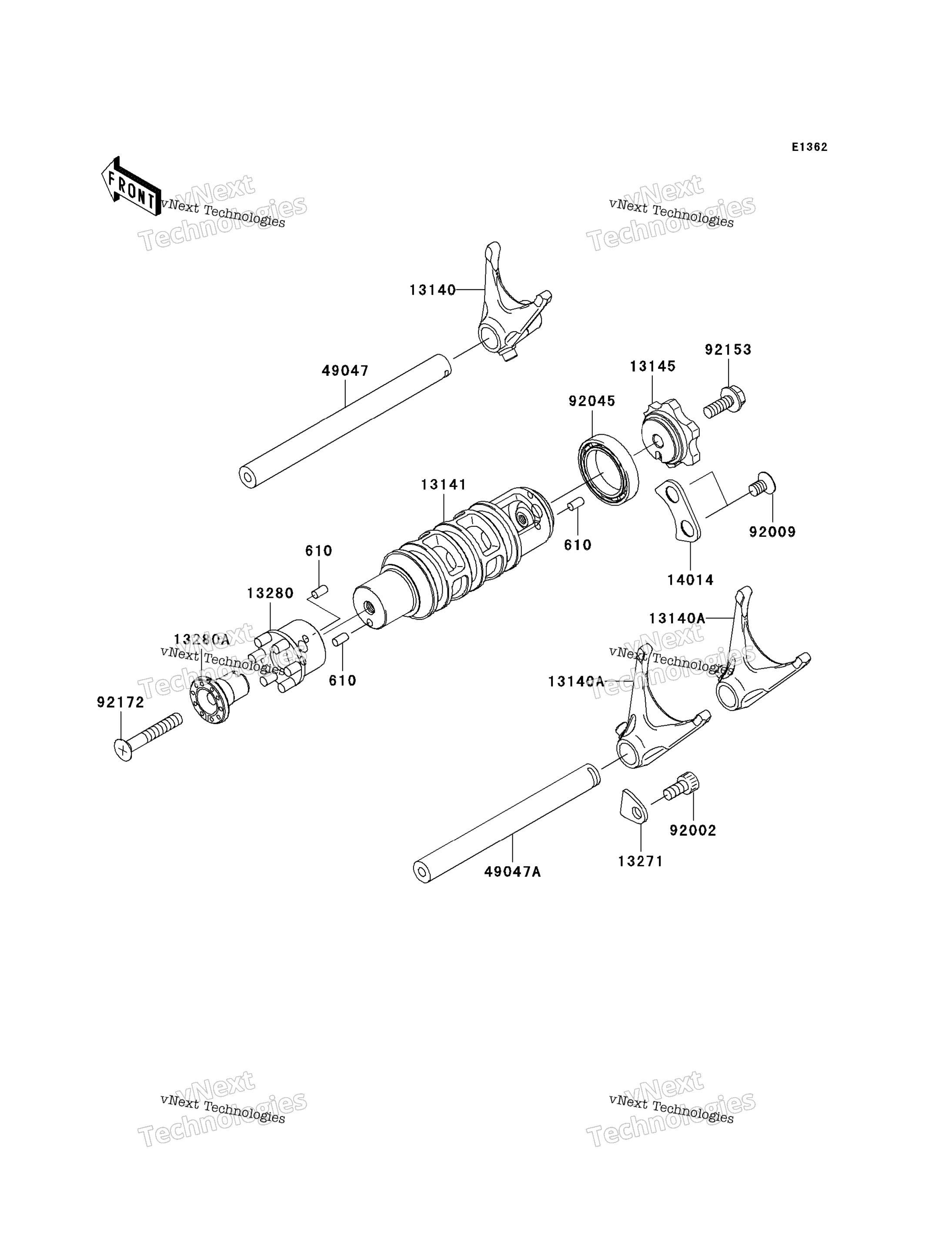 передача Change Drum / Shift Fork(S)