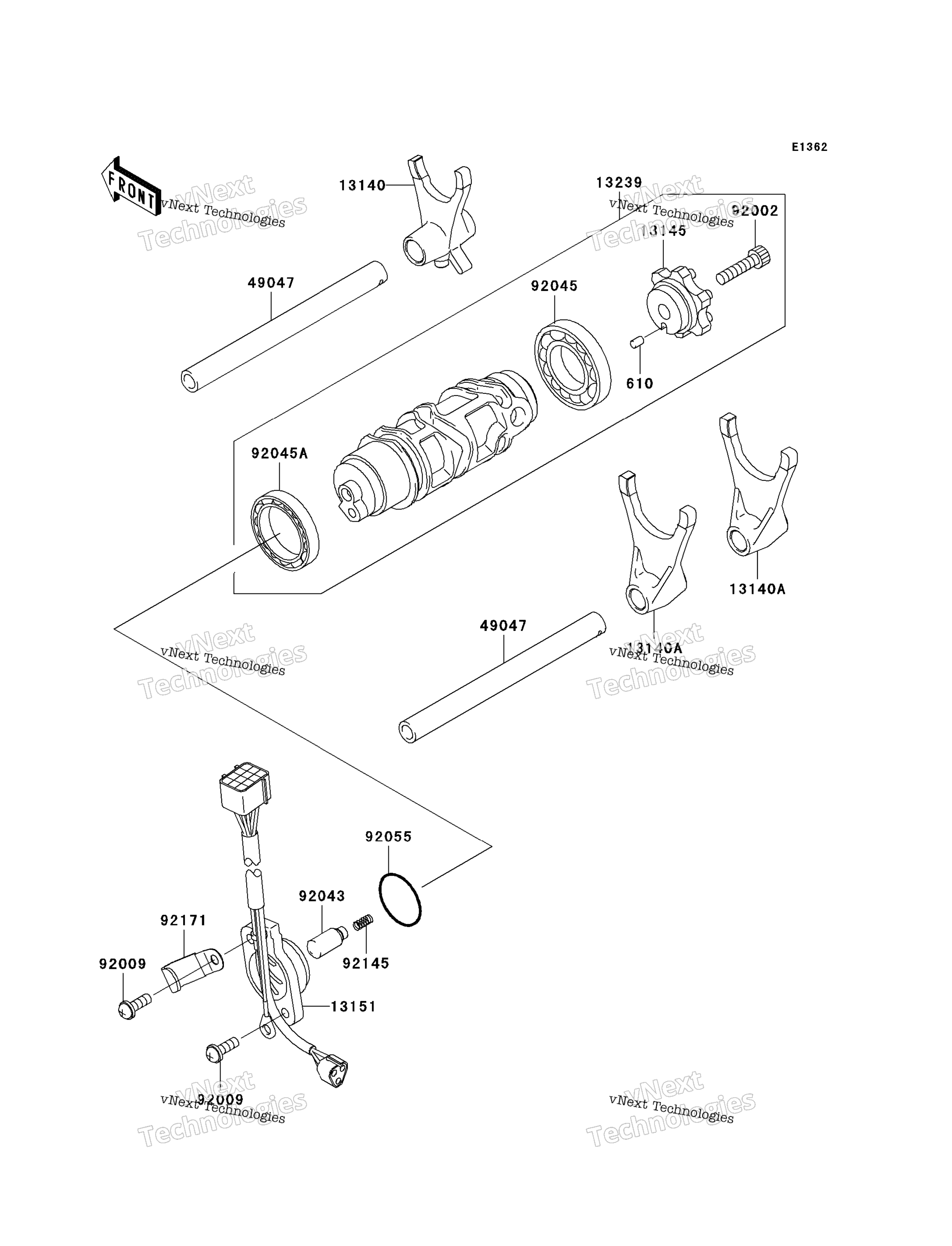 передача Change Drum / Shift Fork(S)