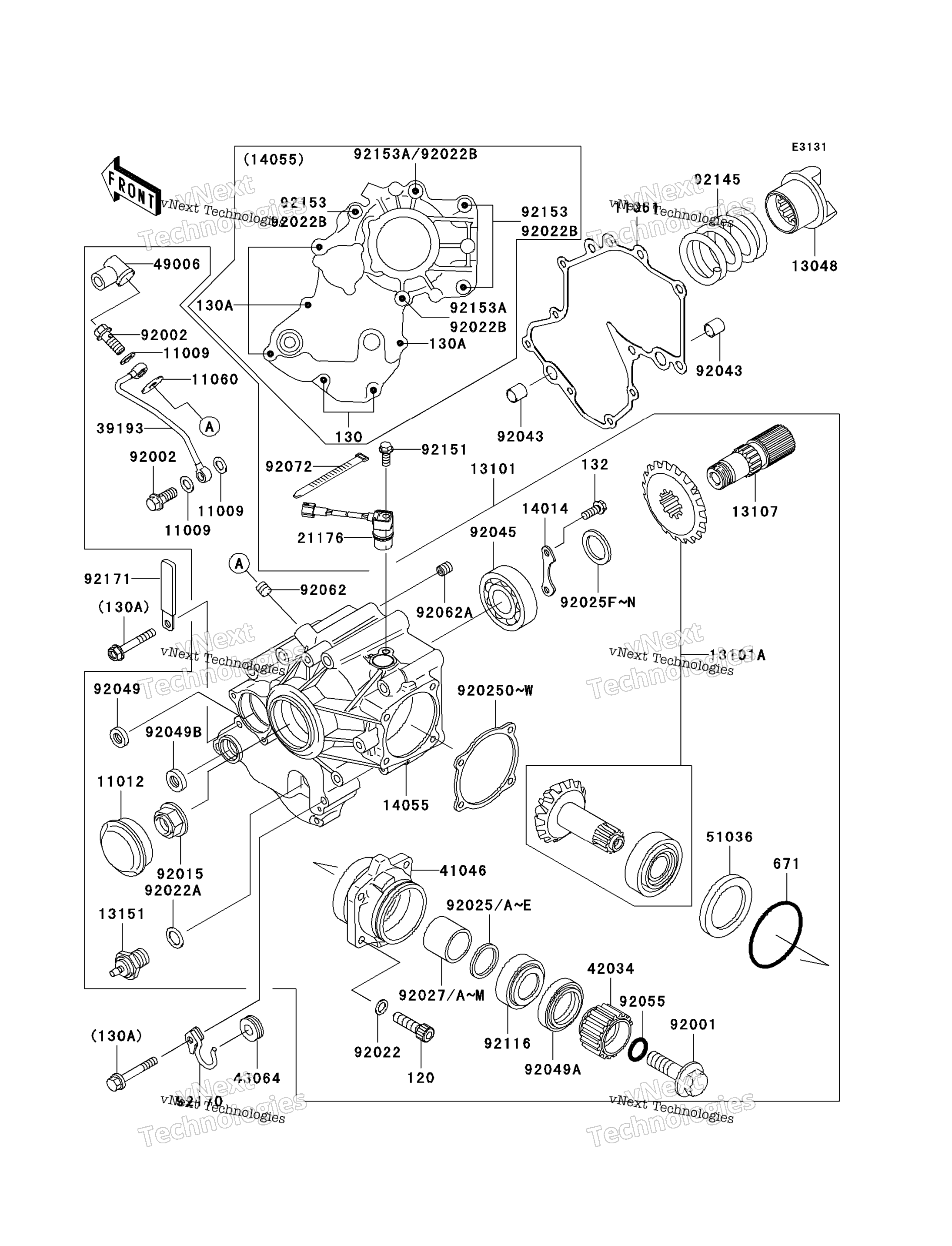 Передняя часть Bevel Gear