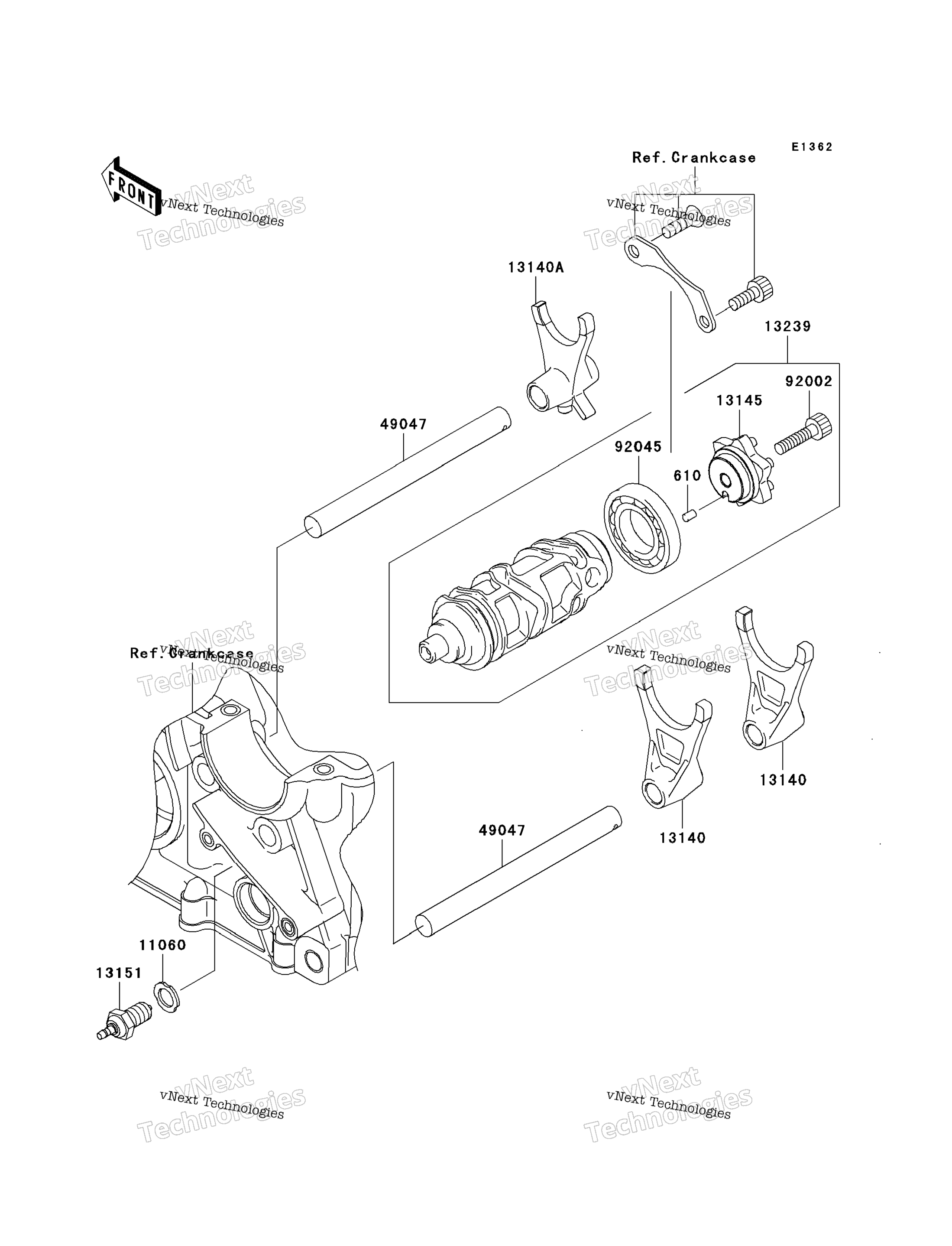 передача Change Drum / Shift Fork(S)