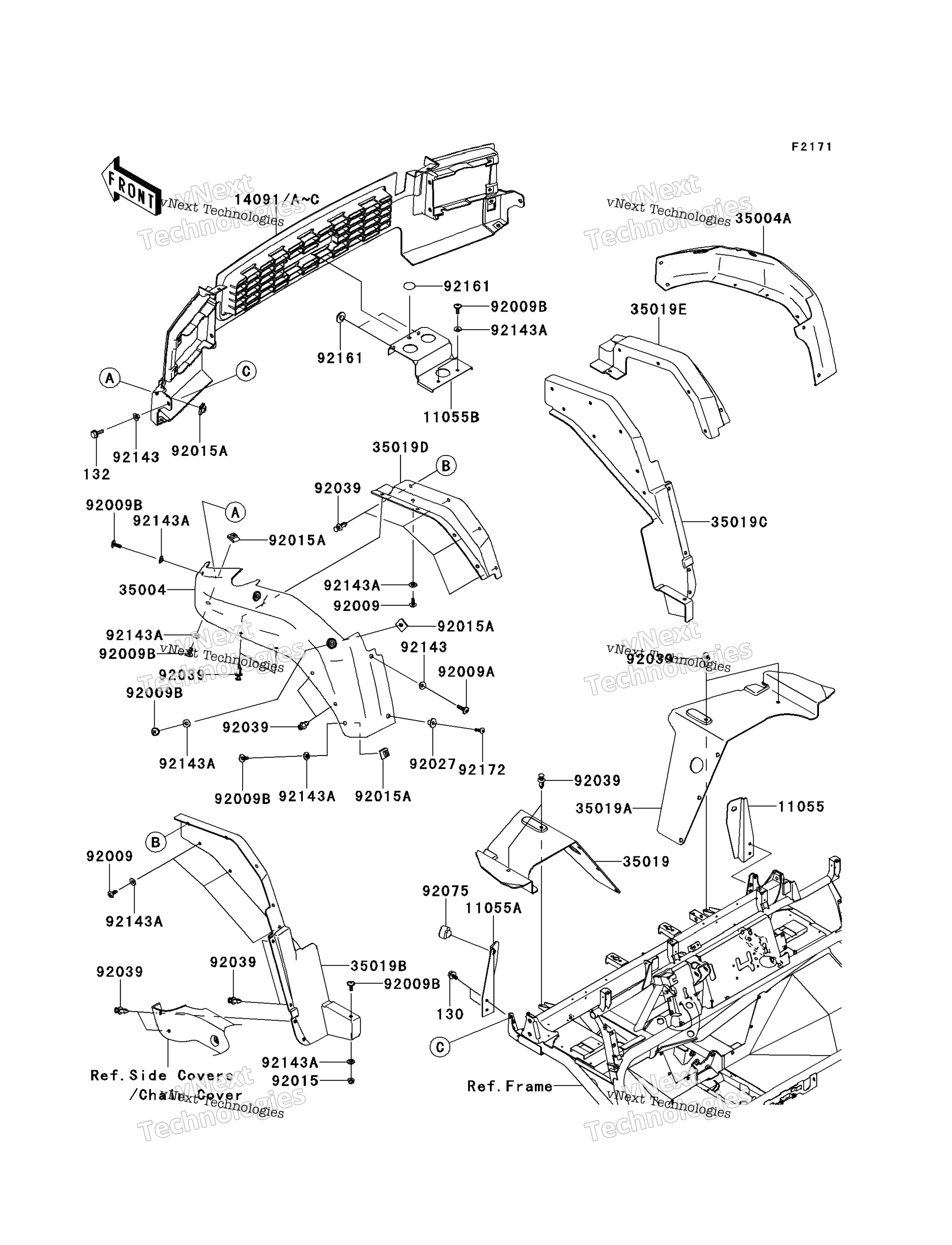 Передняя часть Fender(S)(M9f-Mbf)