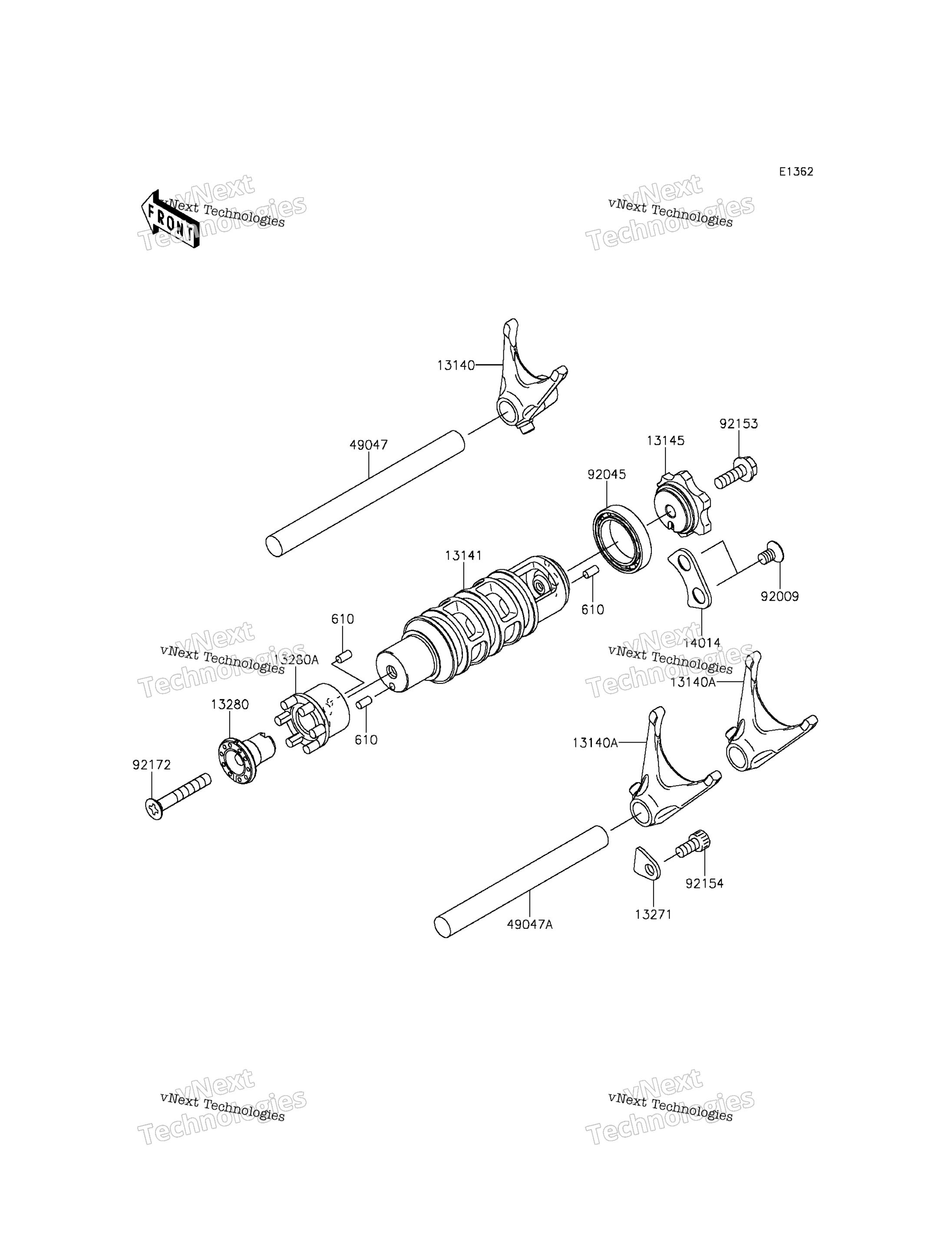передача Change Drum / Shift Fork(S)