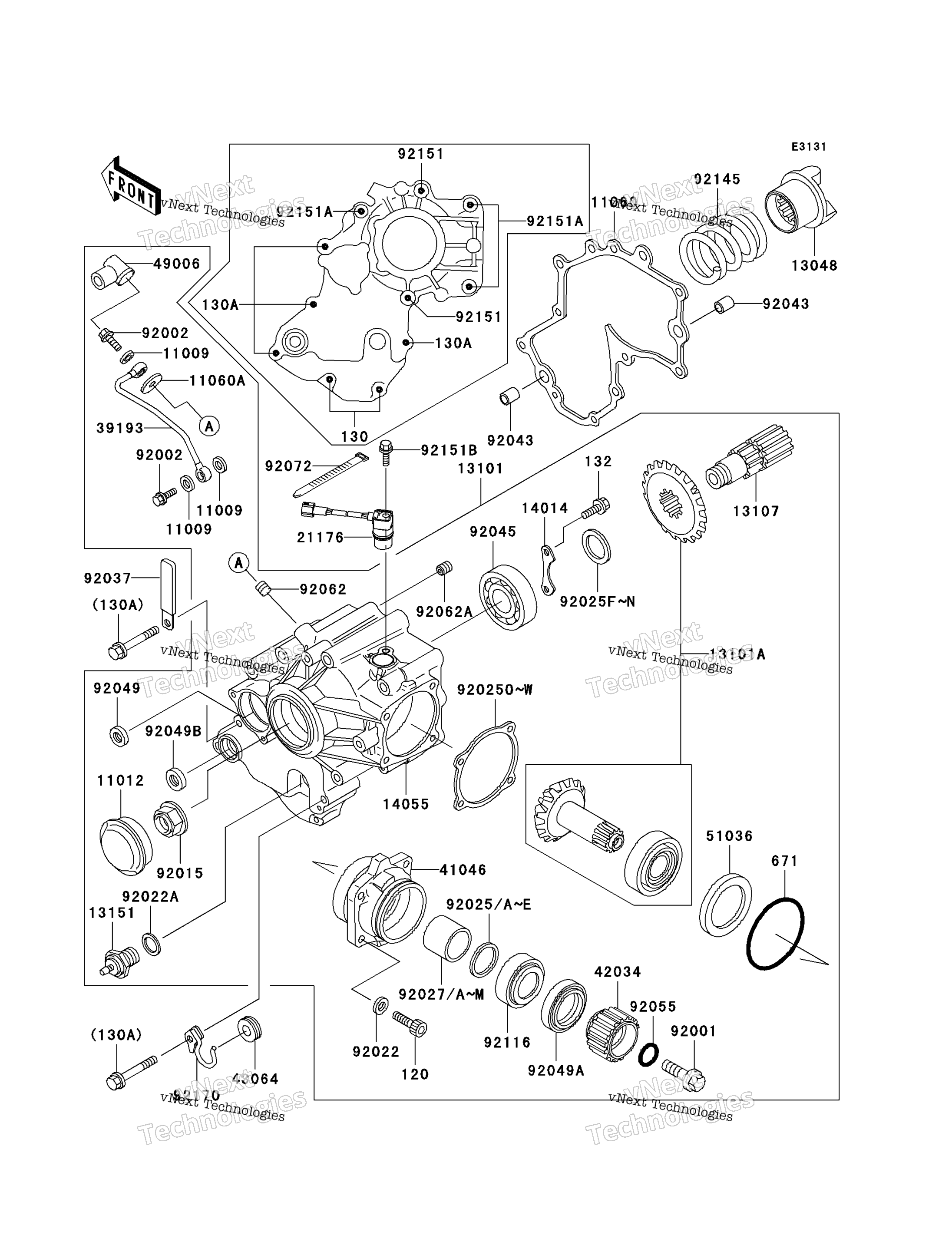 Передняя часть Bevel Gear
