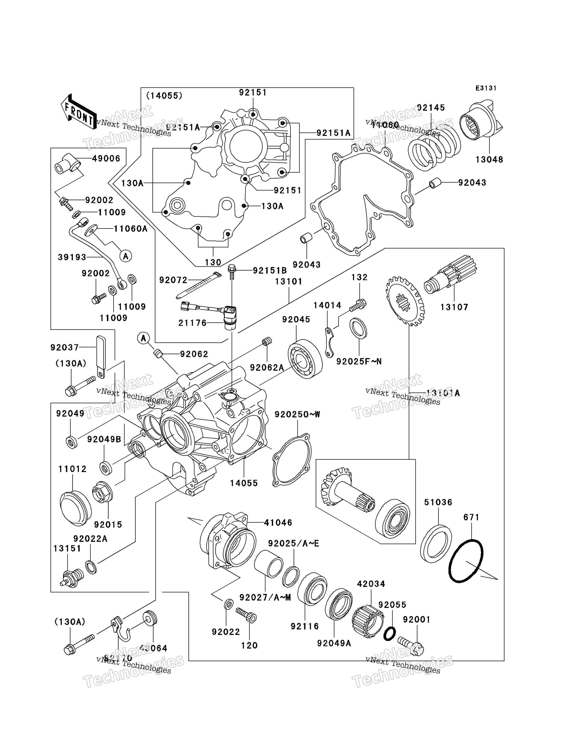 Передняя часть Bevel Gear