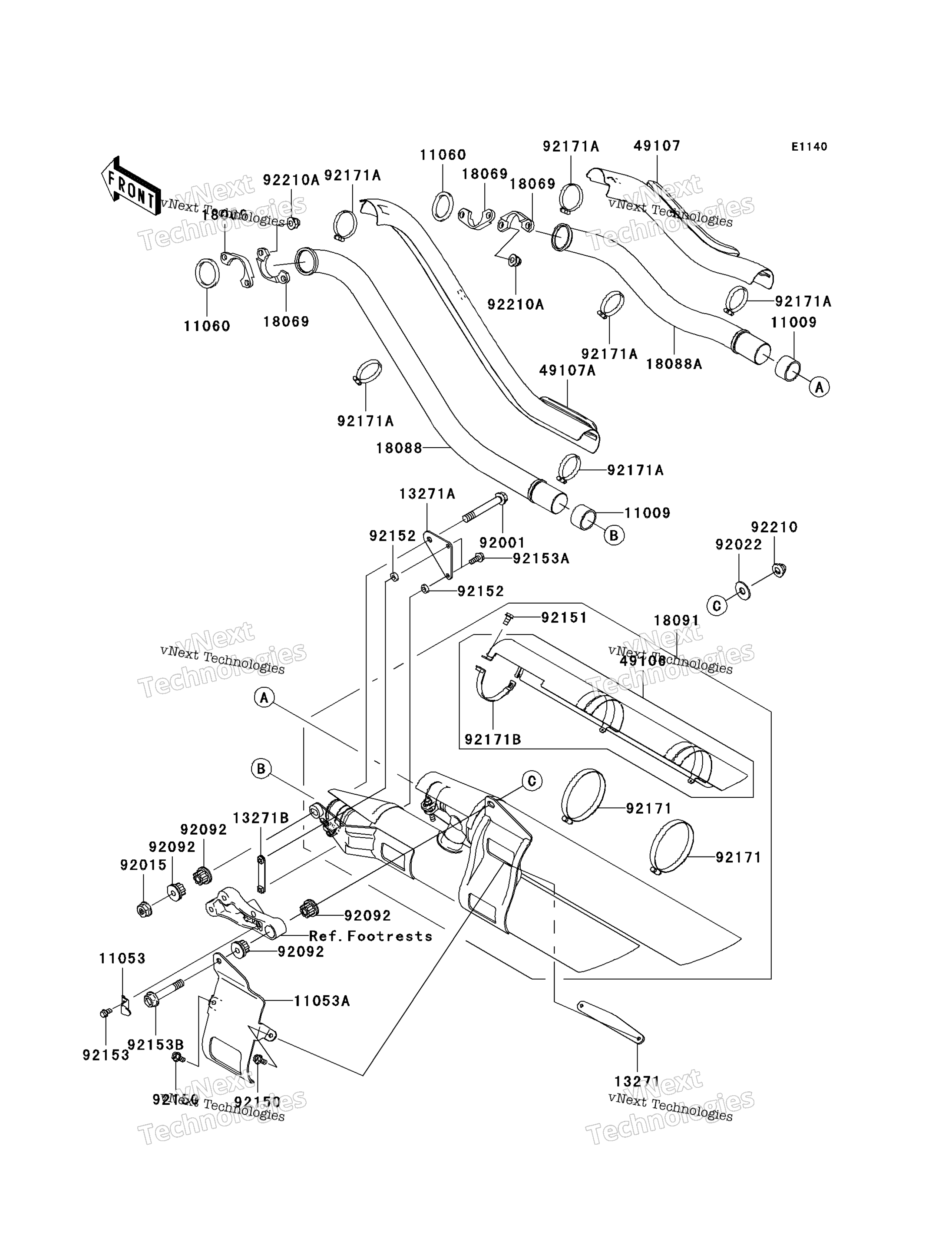 Muffler(S)( Jkbvnka1 4A010963)