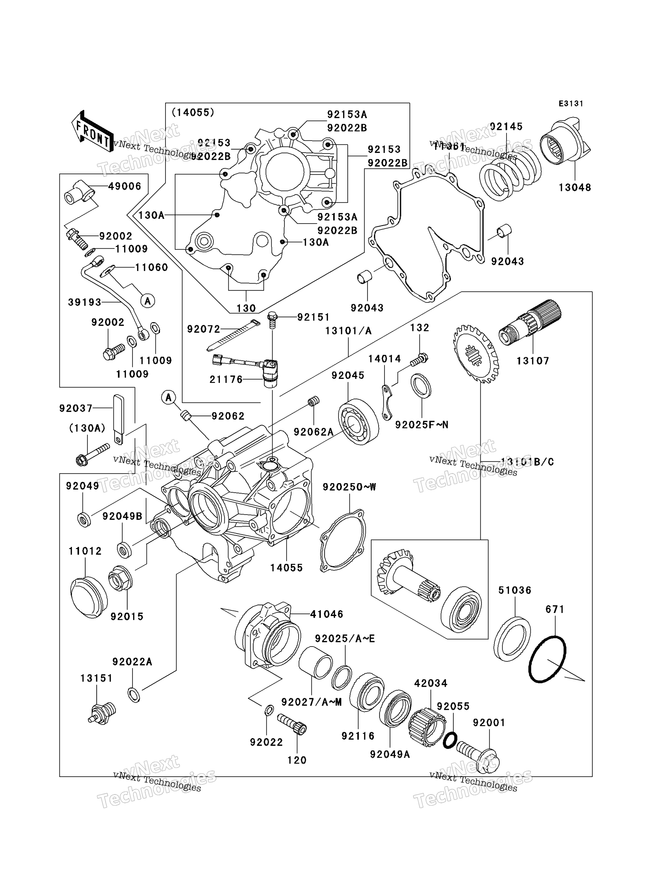 Передняя часть Bevel Gear