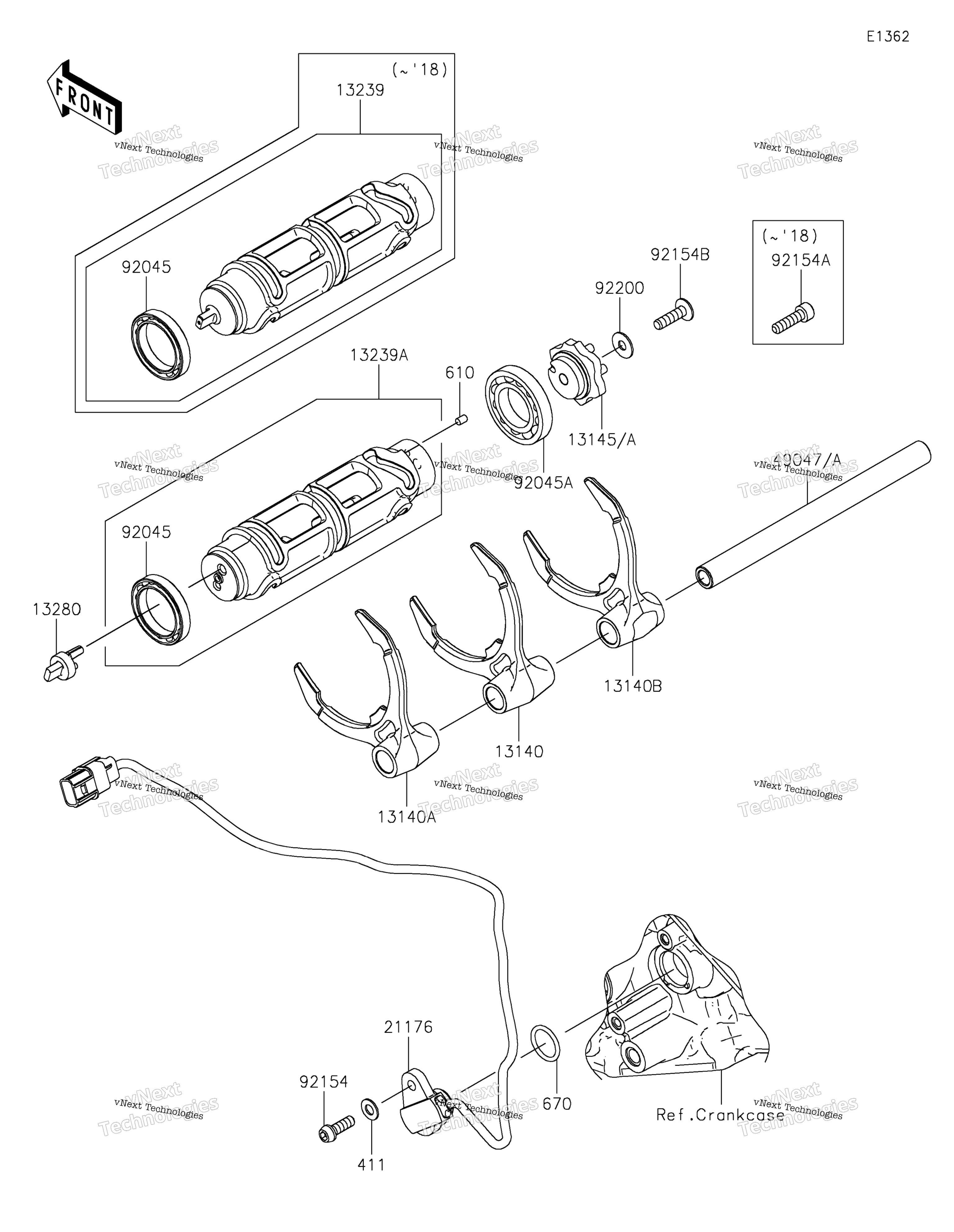 передача Change Drum / Shift Fork(S)