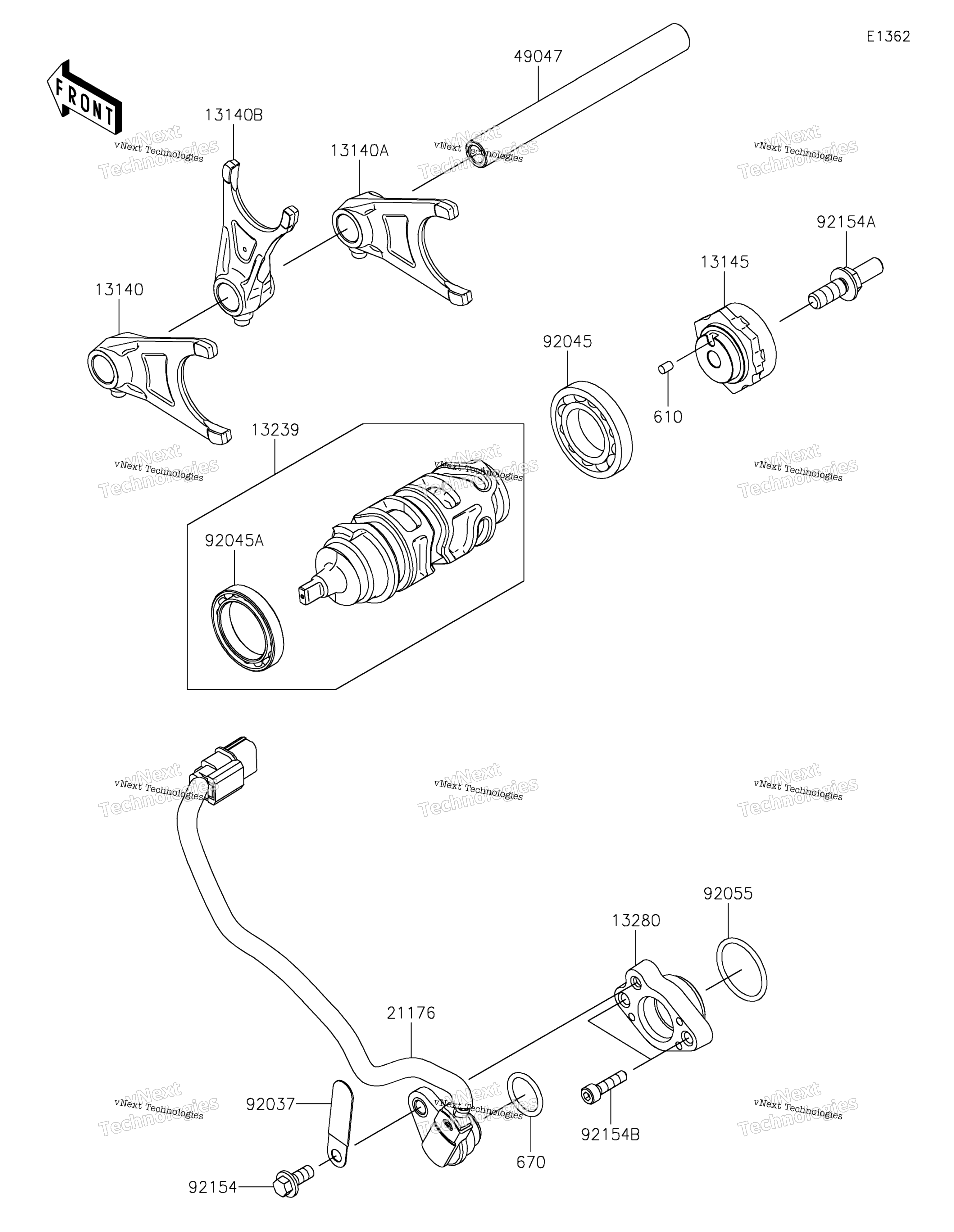 передача Change Drum / Shift Fork(S)