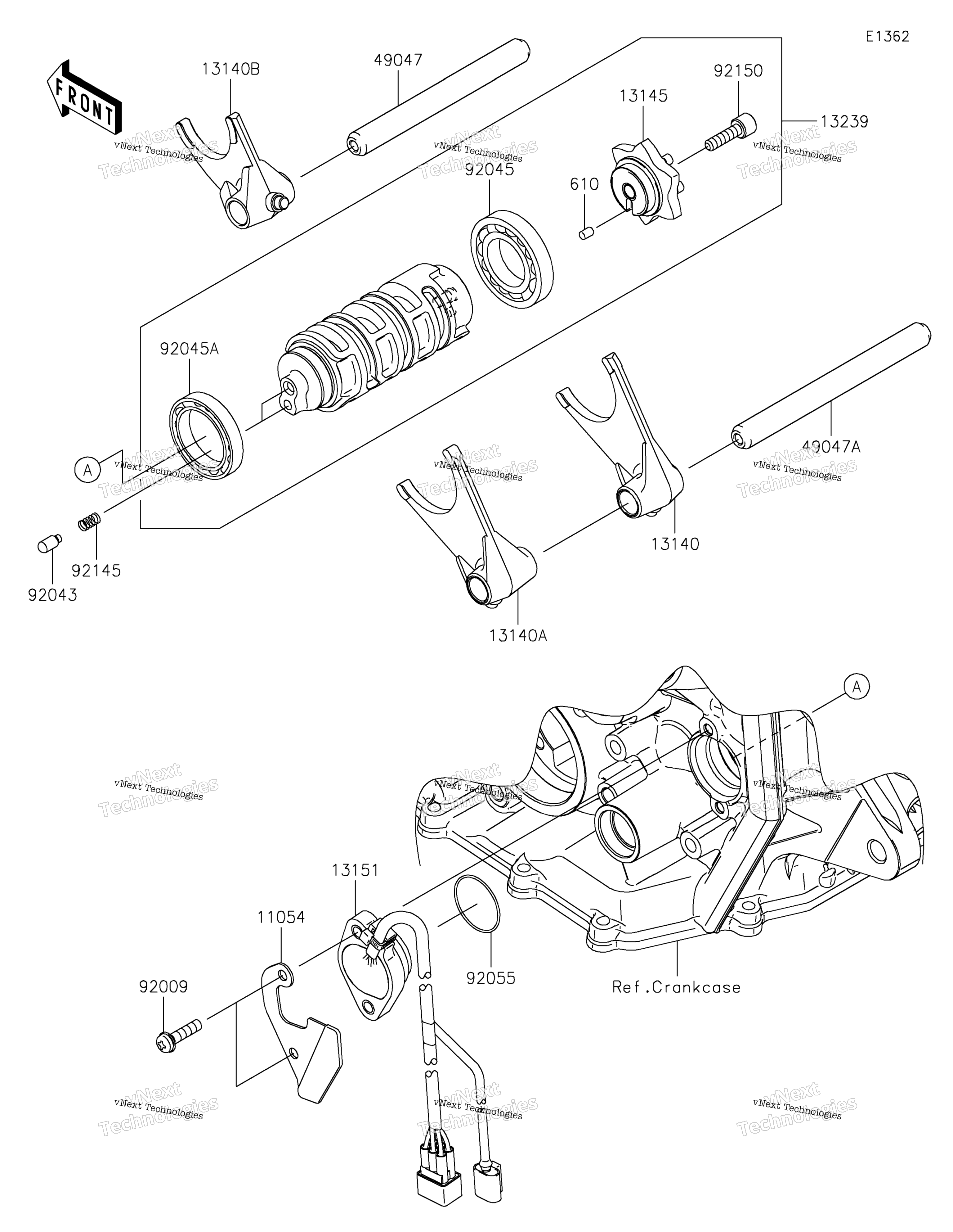 передача Change Drum / Shift Fork(S)
