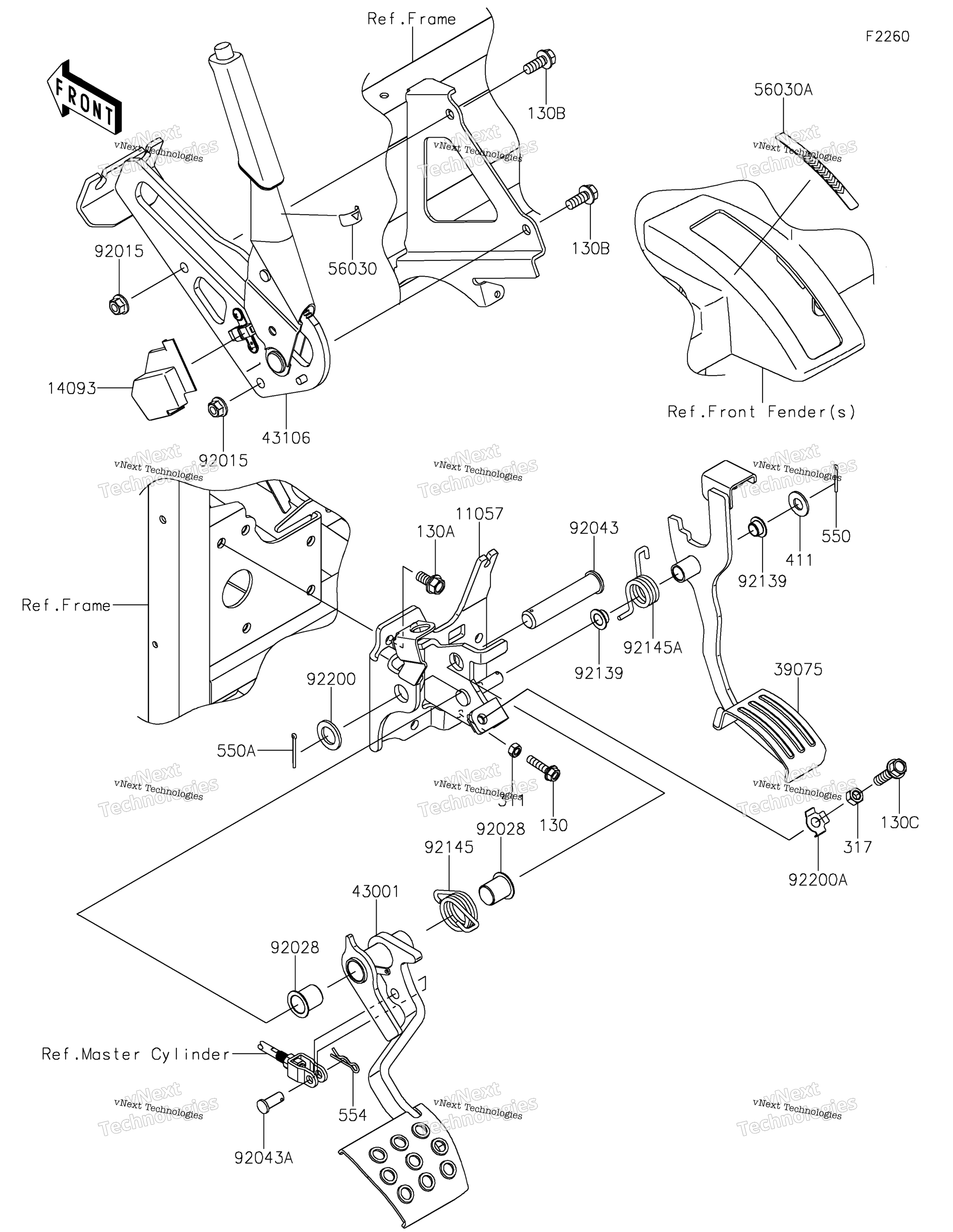 Тормоз Pedal/Throttle Lever
