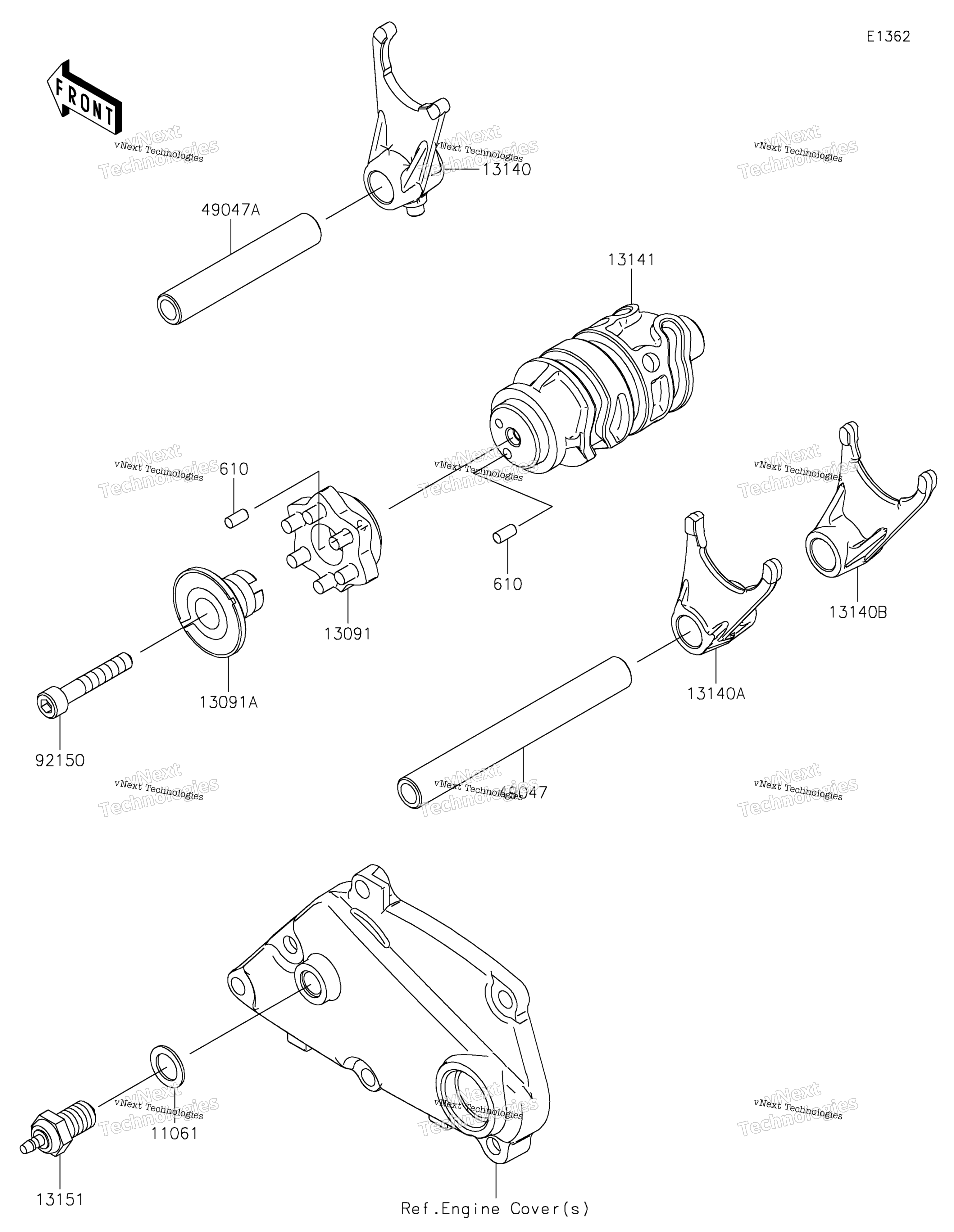 передача Change Drum / Shift Fork(S)