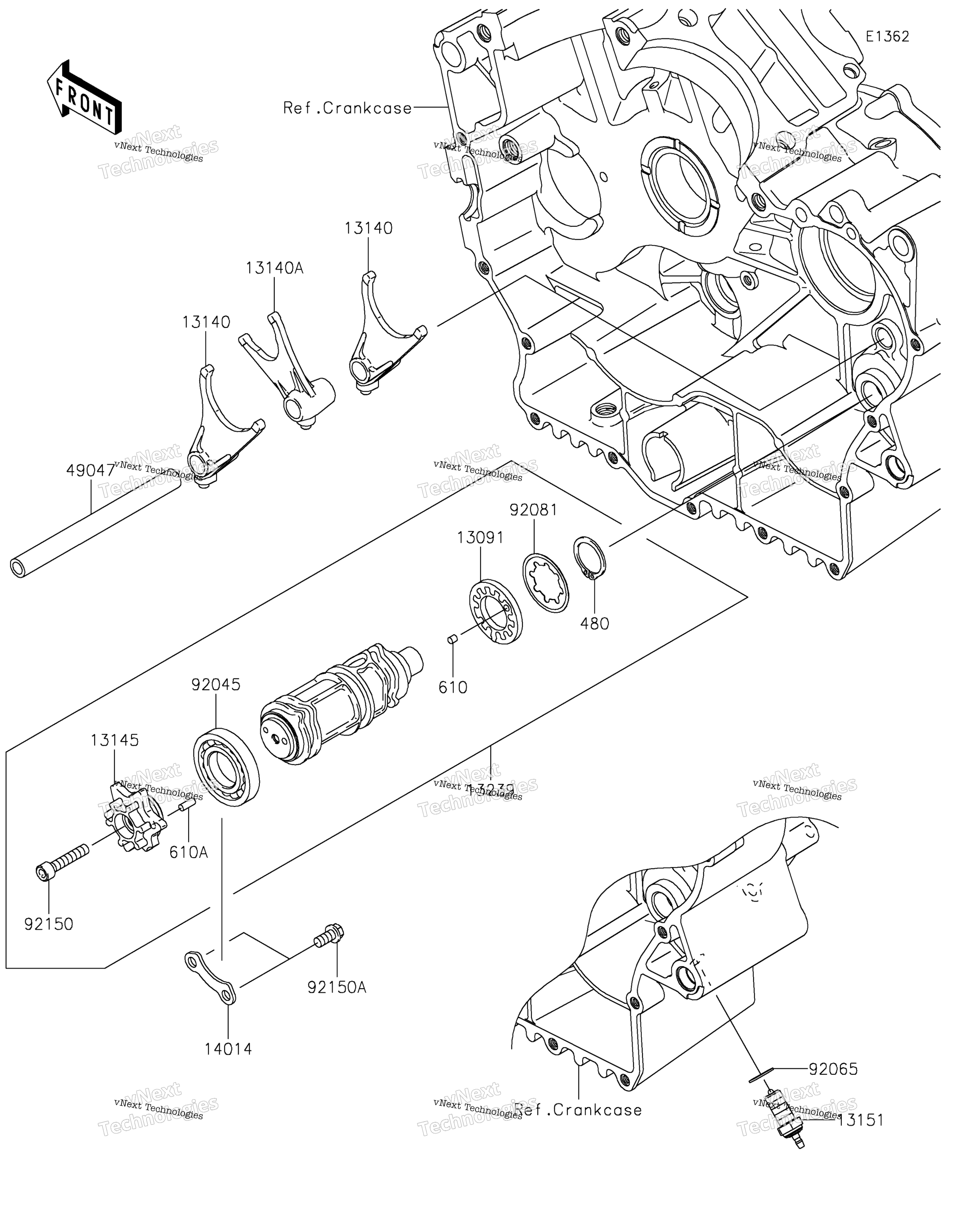 передача Change Drum / Shift Fork(S)