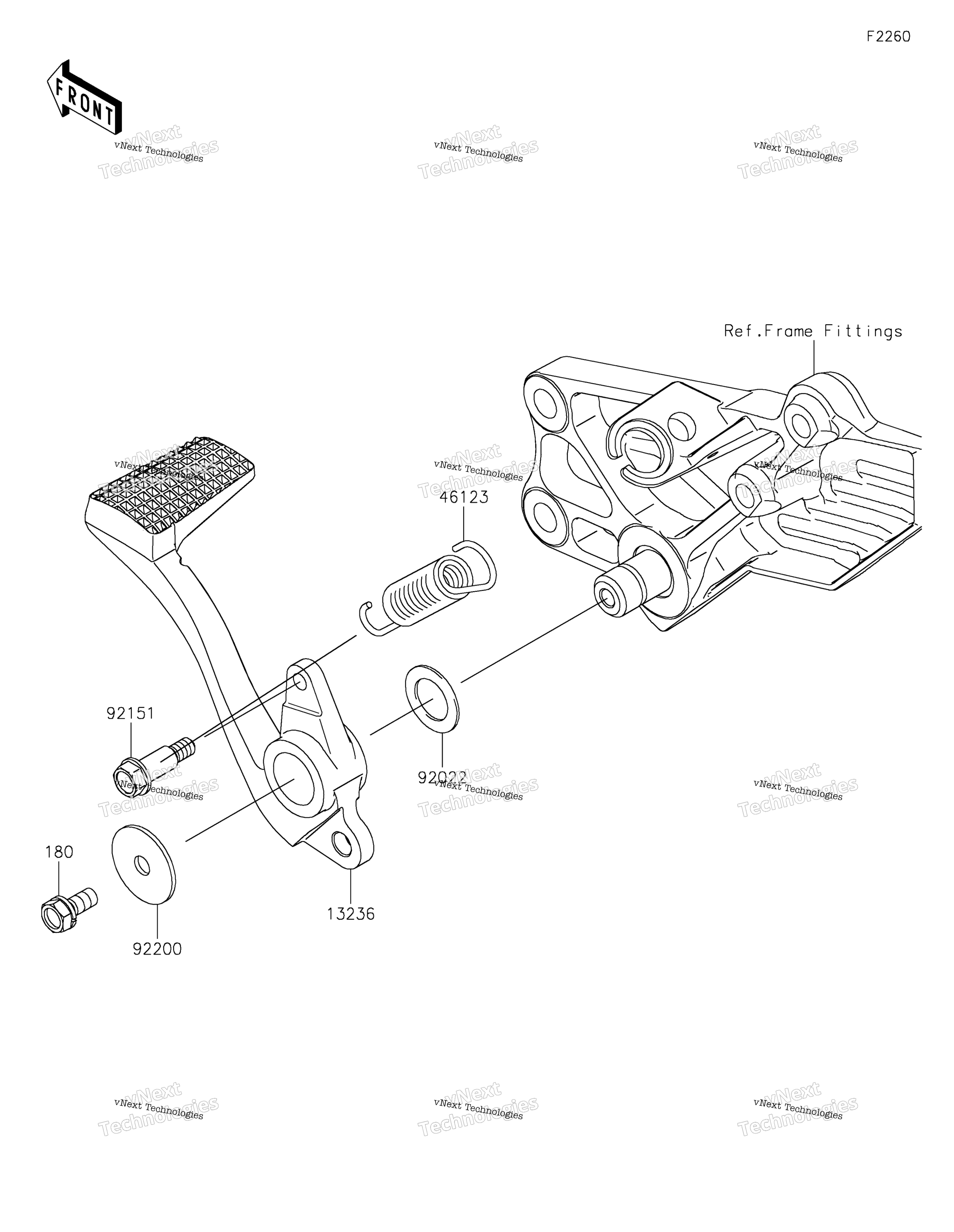Тормоз Pedal/Torque Link