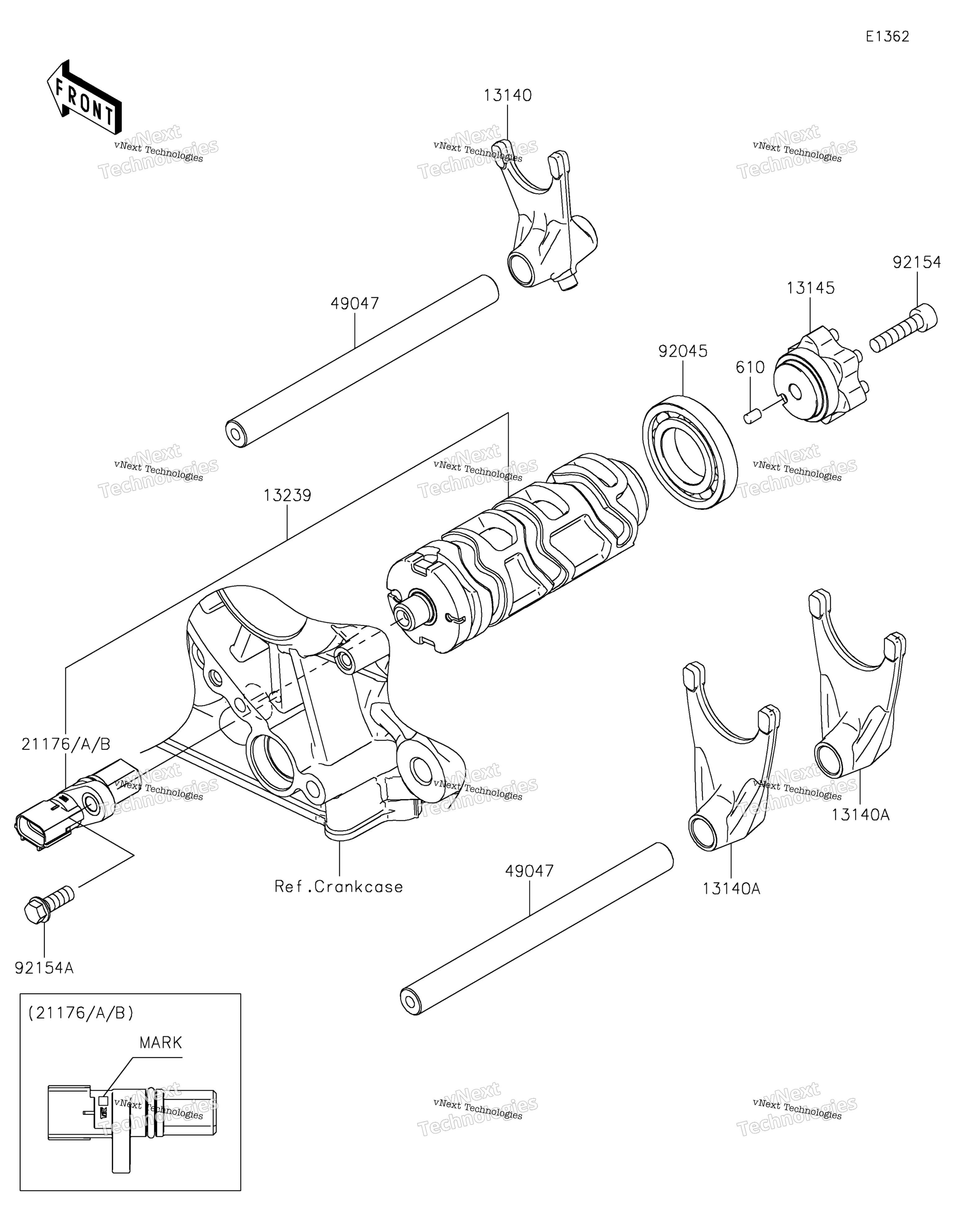передача Change Drum / Shift Fork(S)