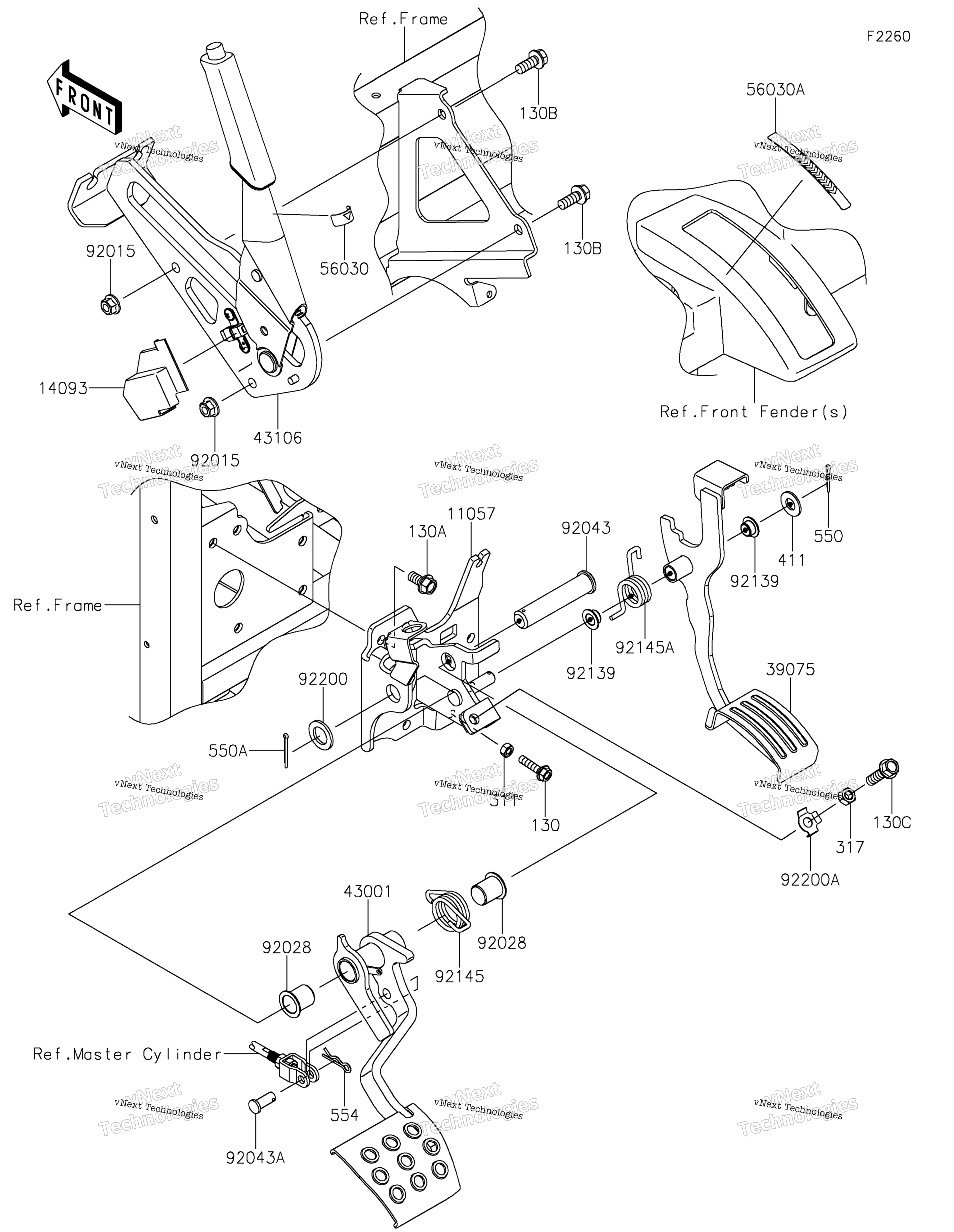 Тормоз Pedal/Throttle Lever