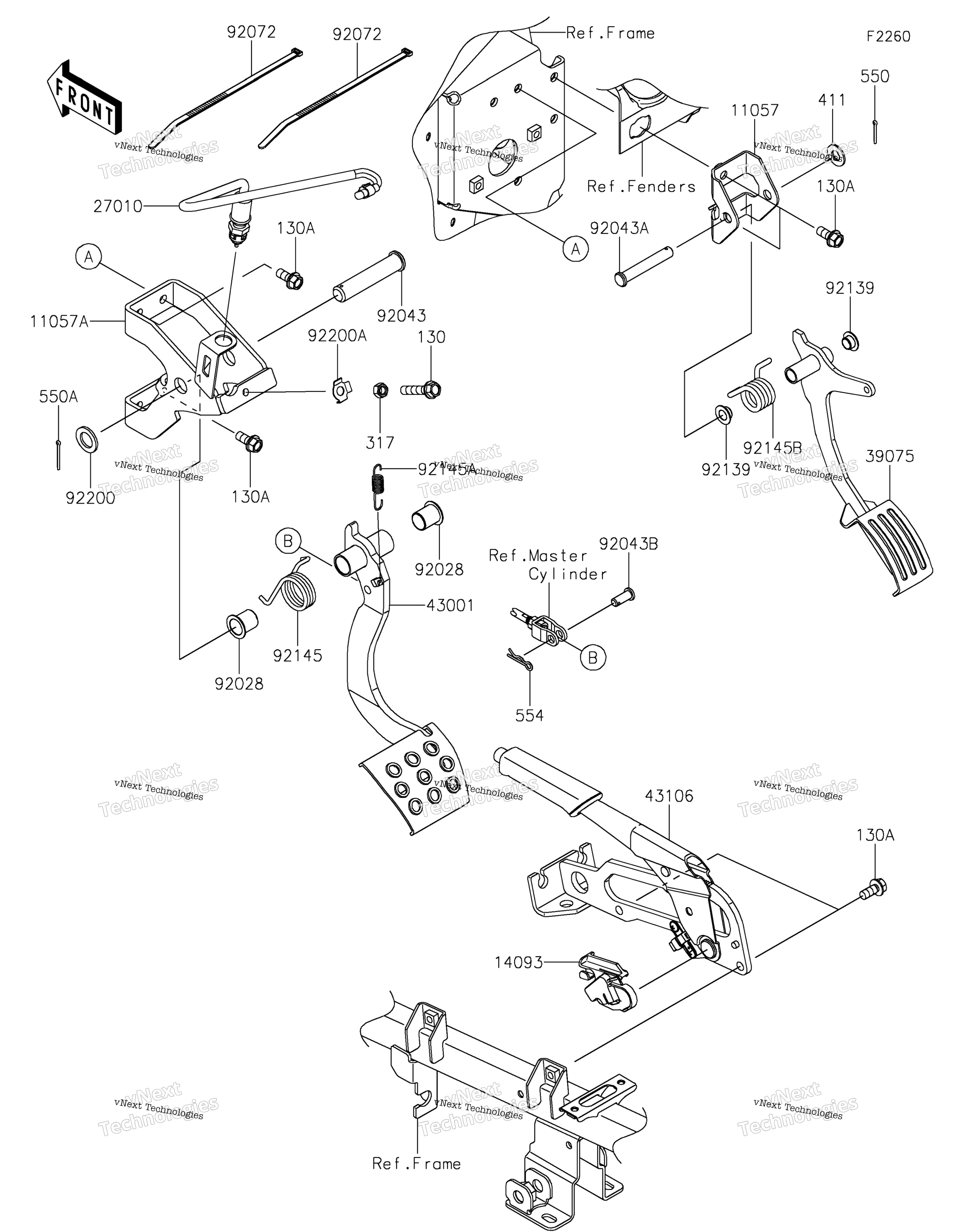 Тормоз Pedal/Throttle Lever