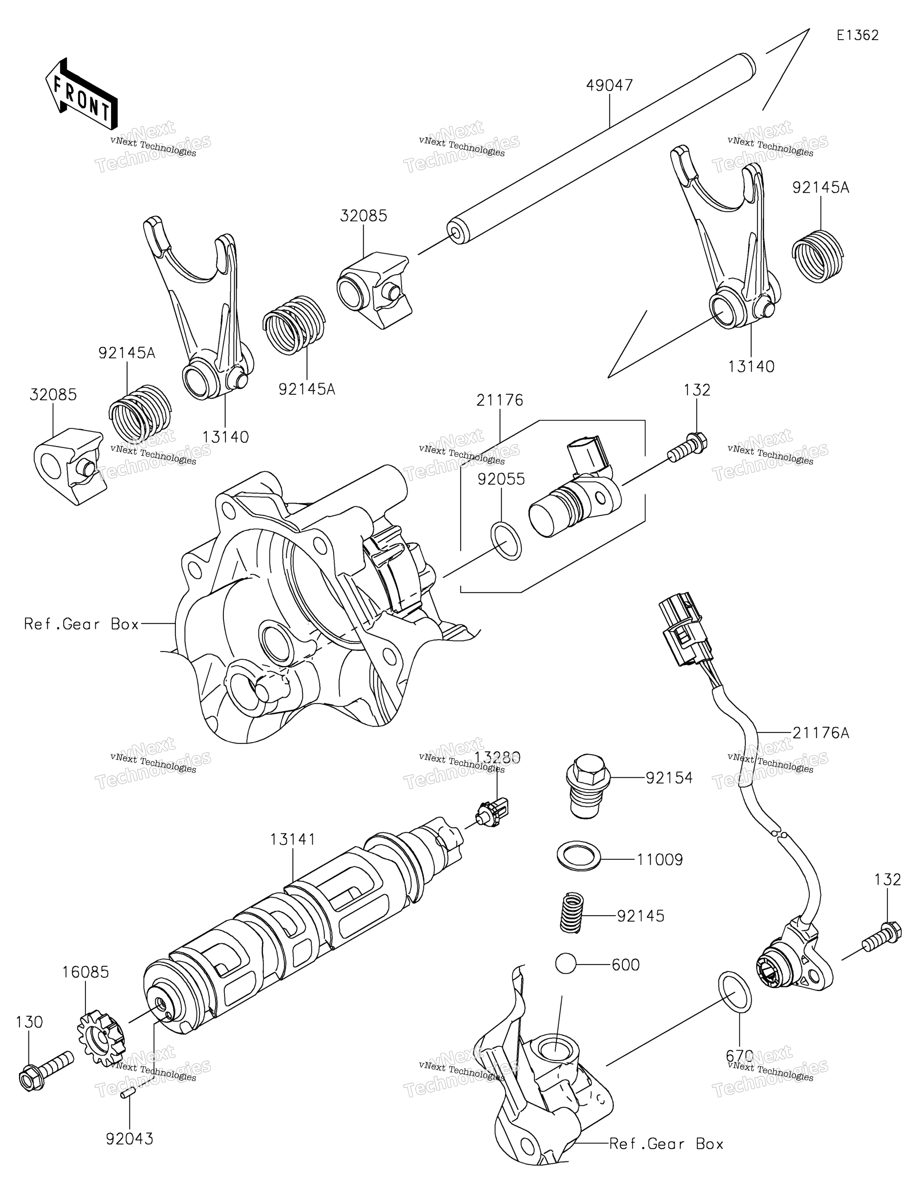 передача Change Drum / Shift Fork(S)