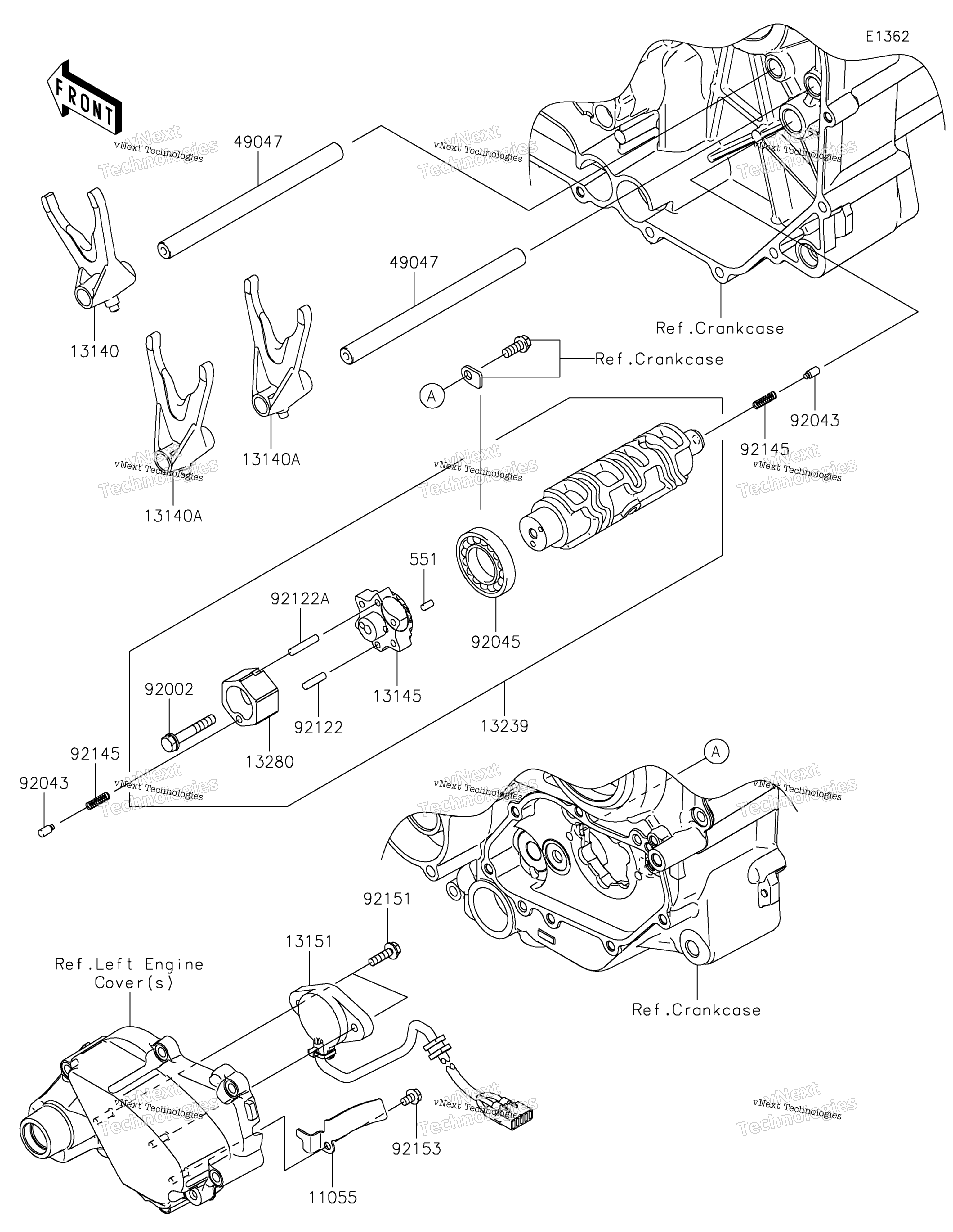 передача Change Drum / Shift Fork(S)