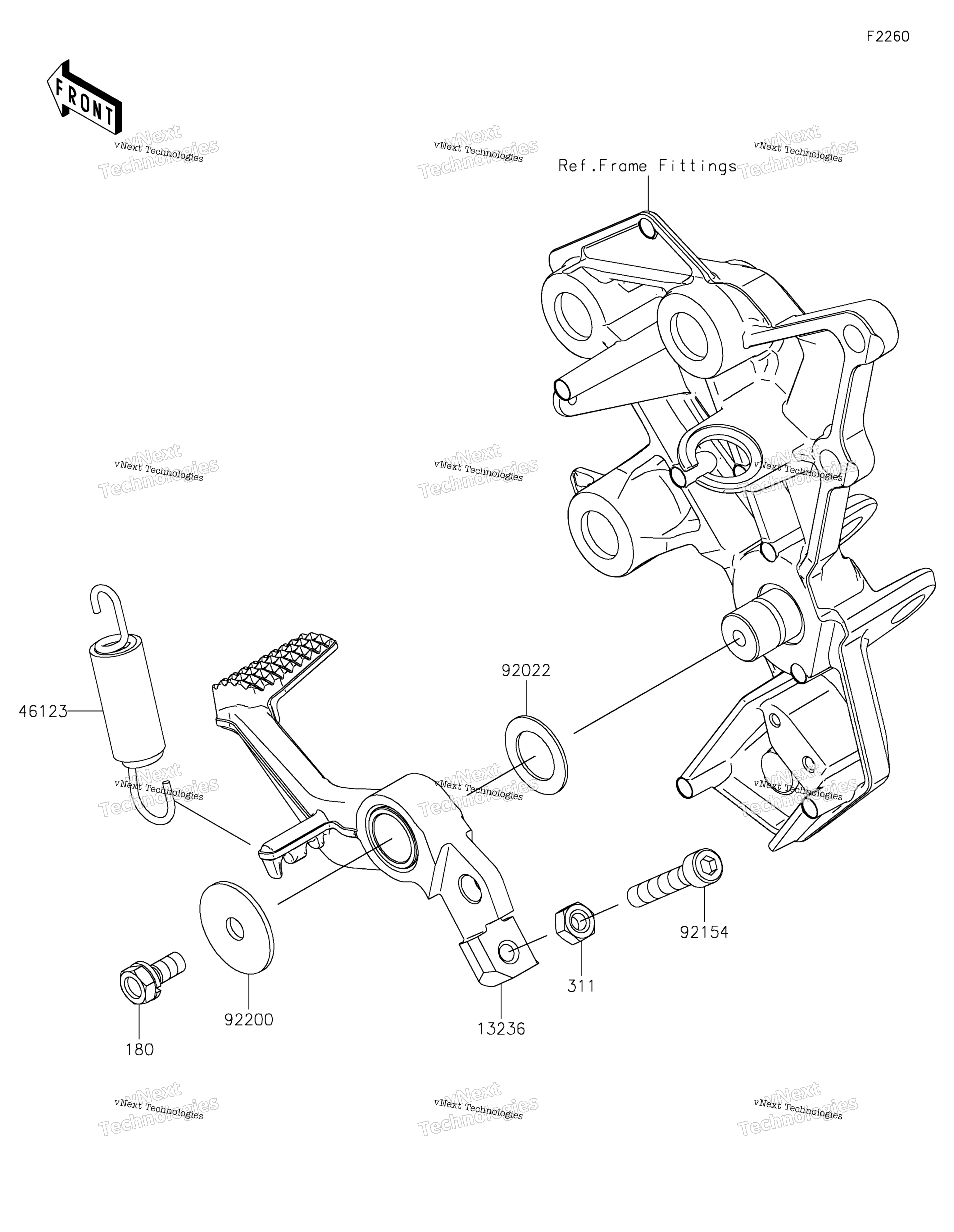 Тормоз Pedal/Torque Link