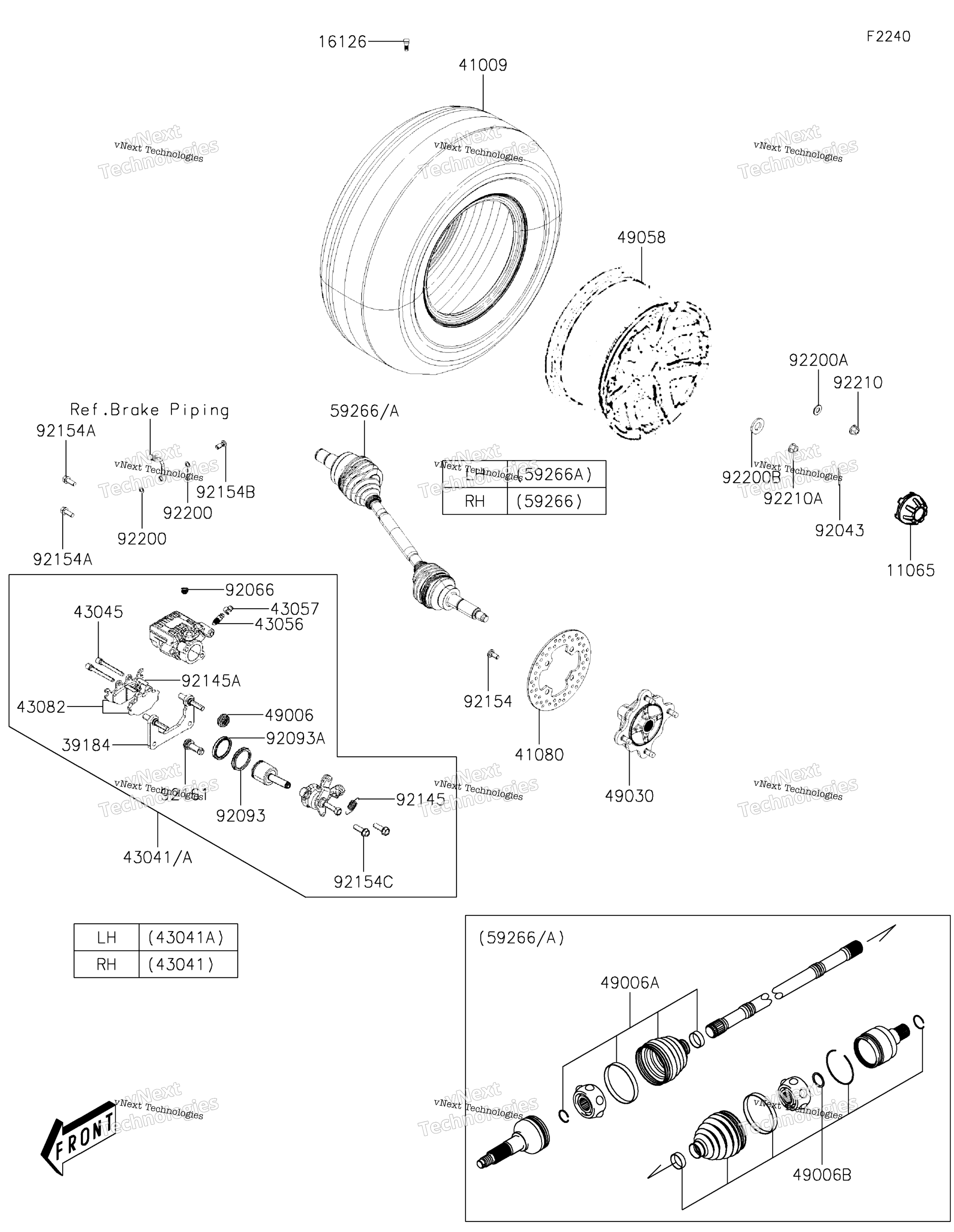 Задняя часть Hubs/Brakes 2