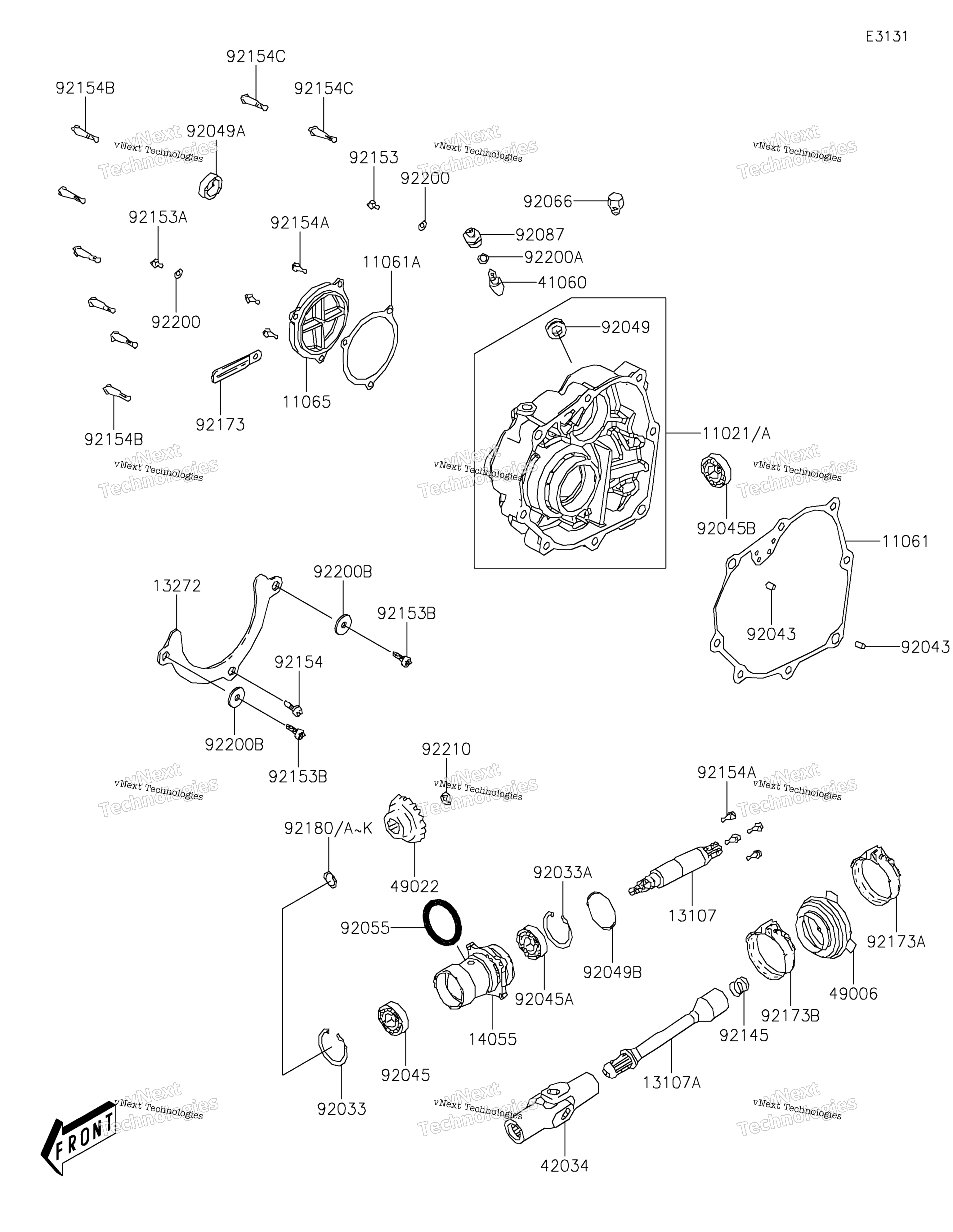 Передняя часть Bevel Gear