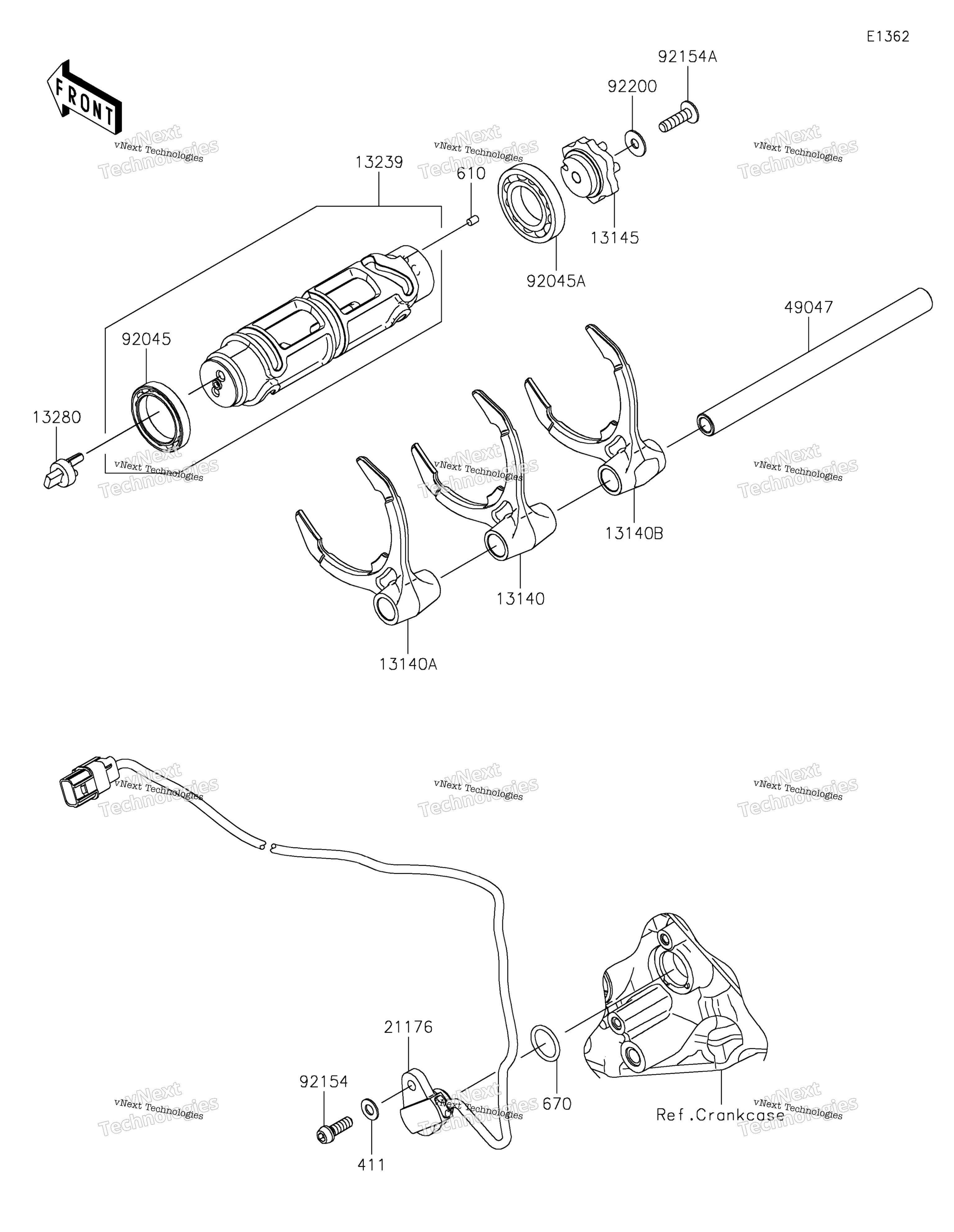 передача Change Drum / Shift Fork(S)