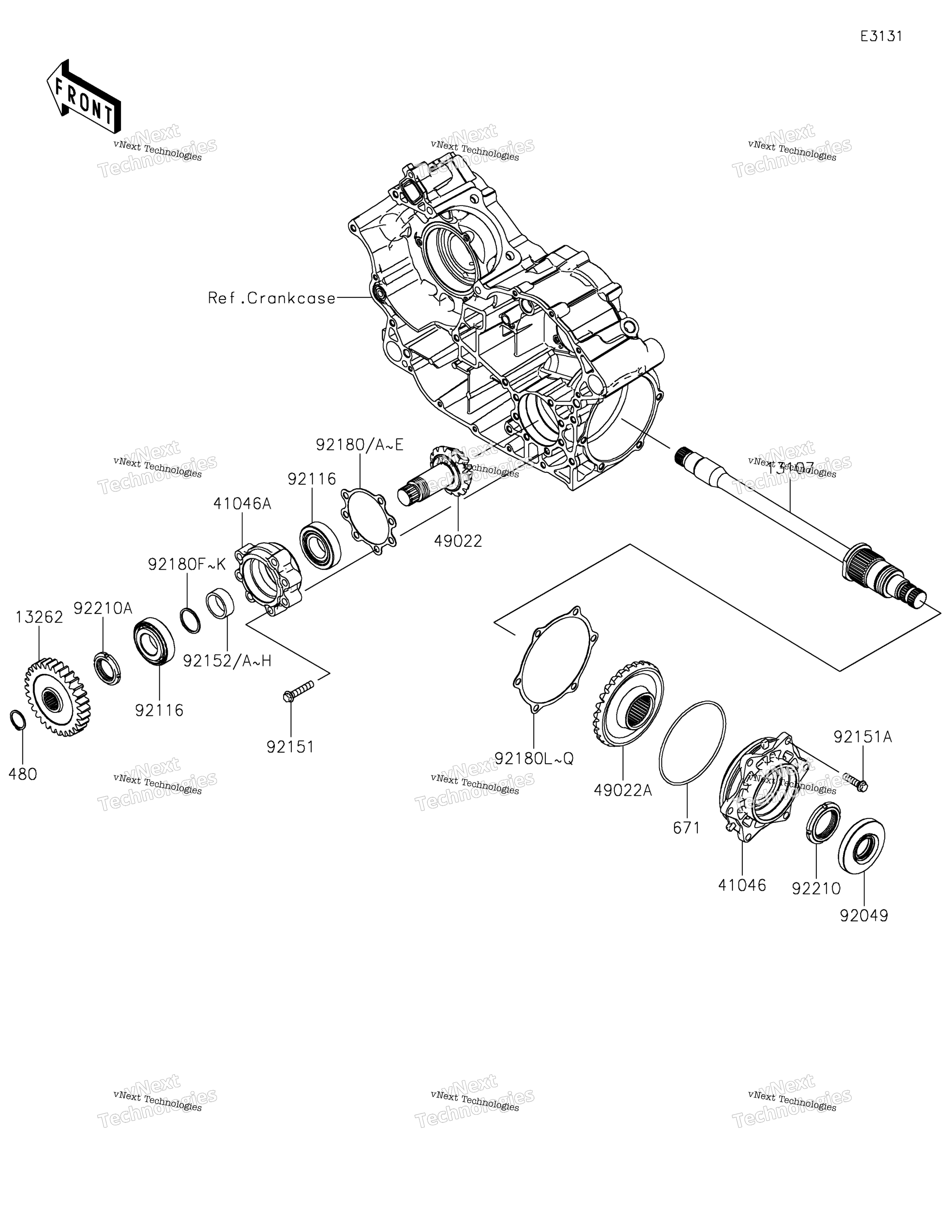 Передняя часть Bevel Gear 3