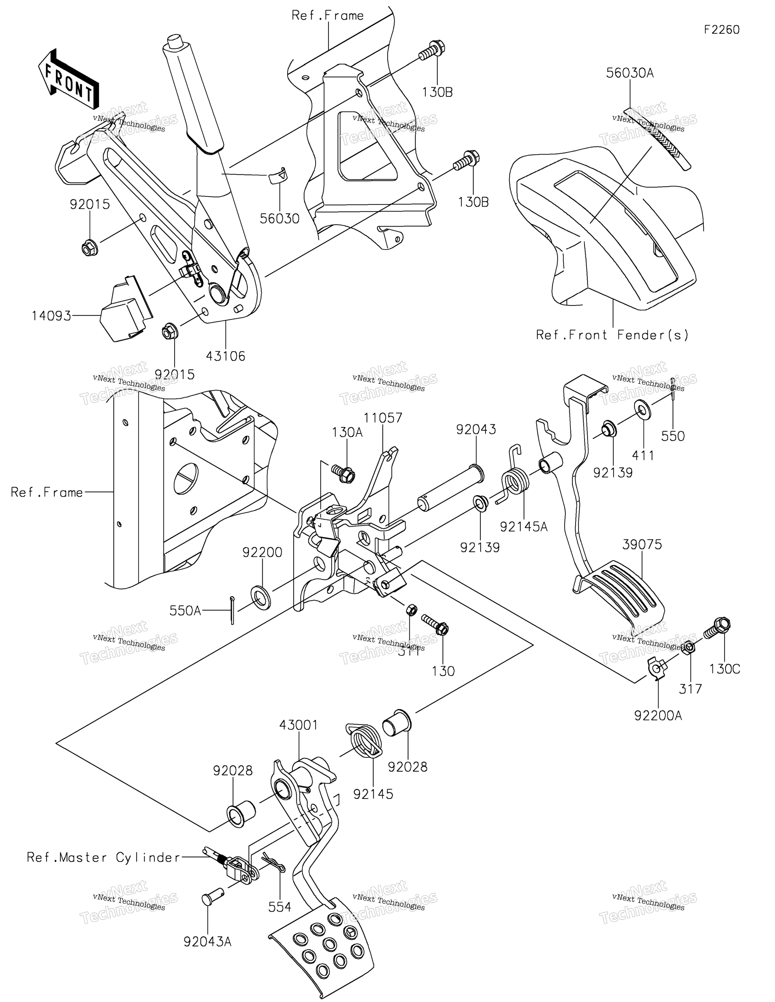 Тормоз Pedal/Throttle Lever 2