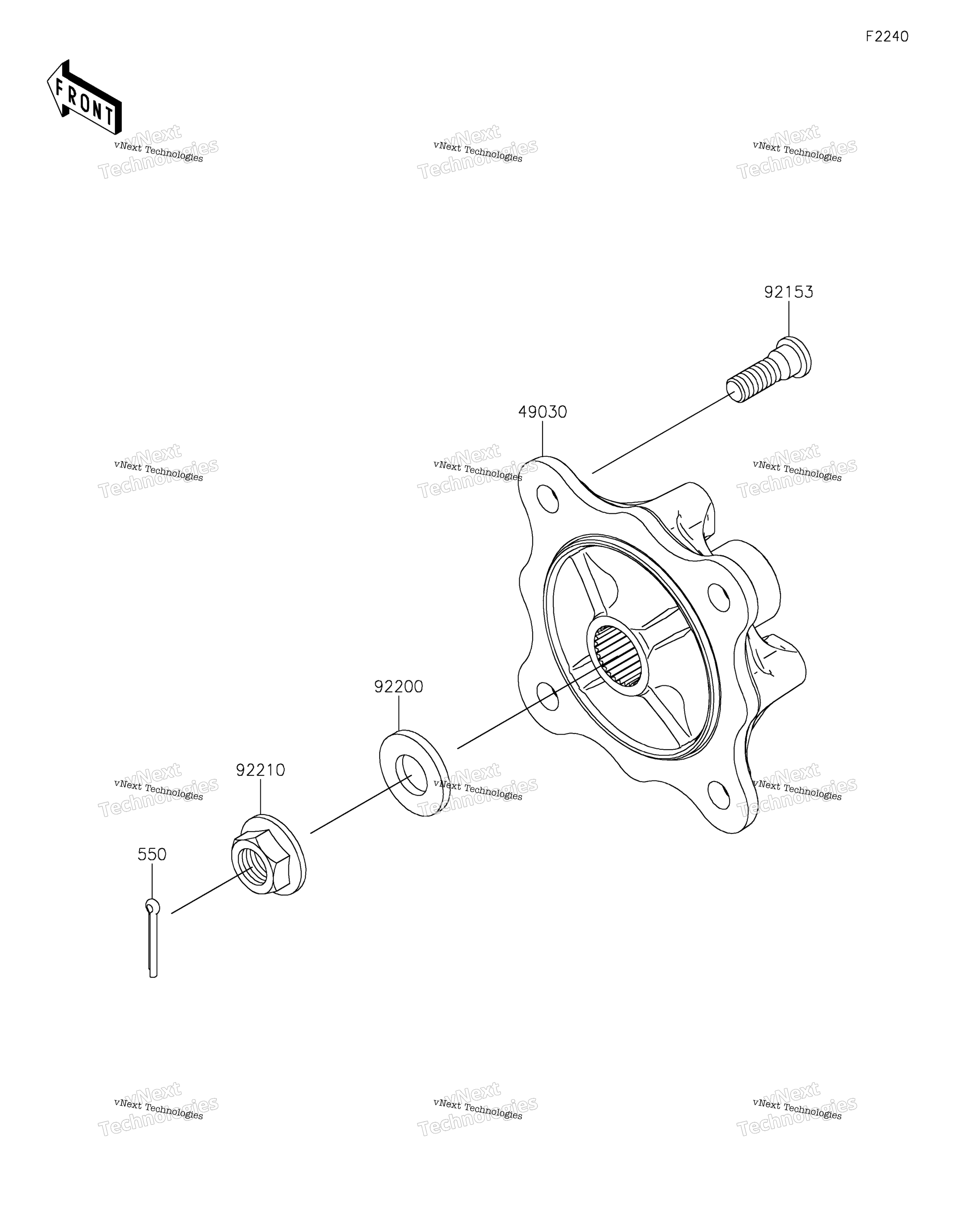 Задняя часть Hubs/Brakes 2