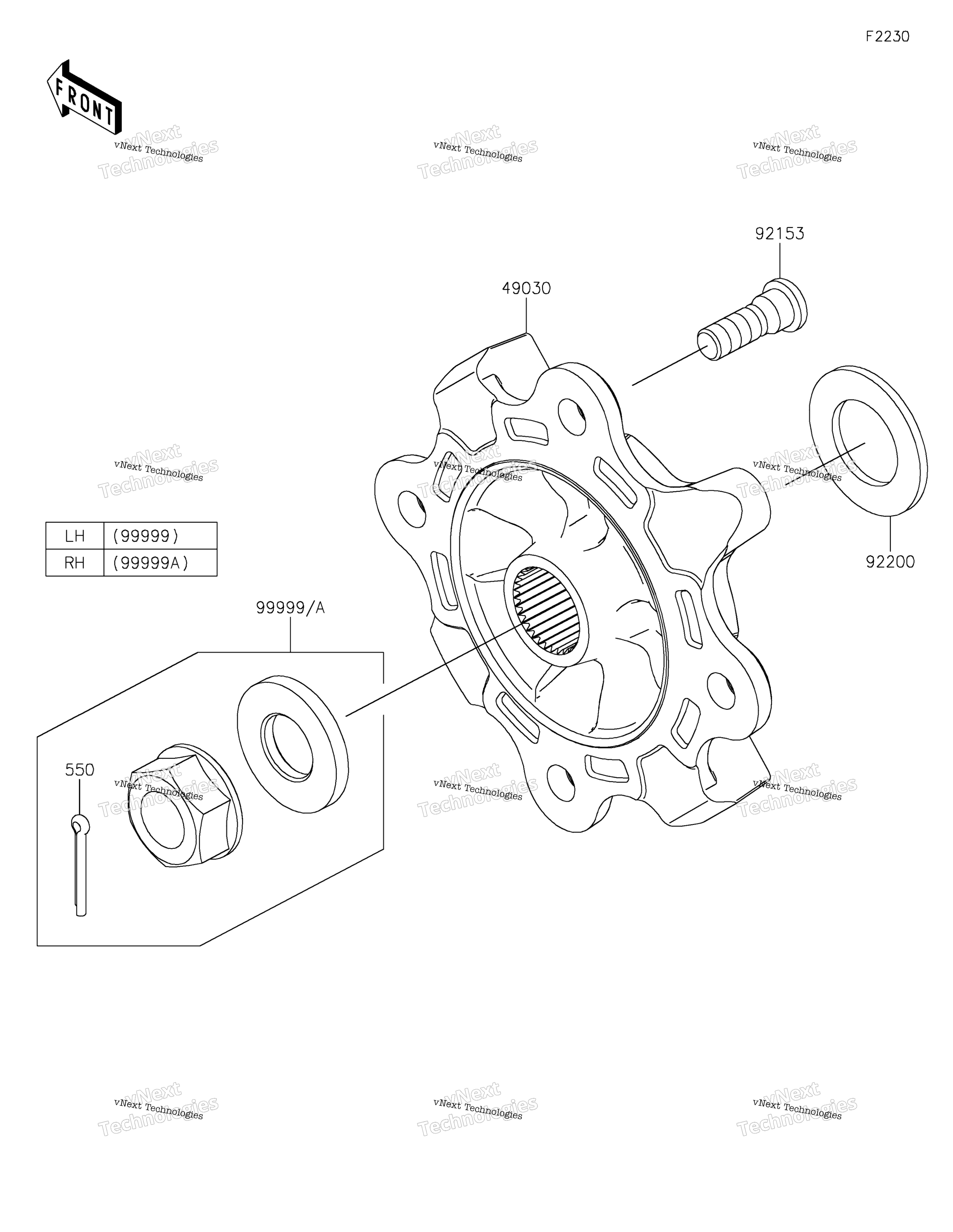 Передняя часть Hubs/Brakes